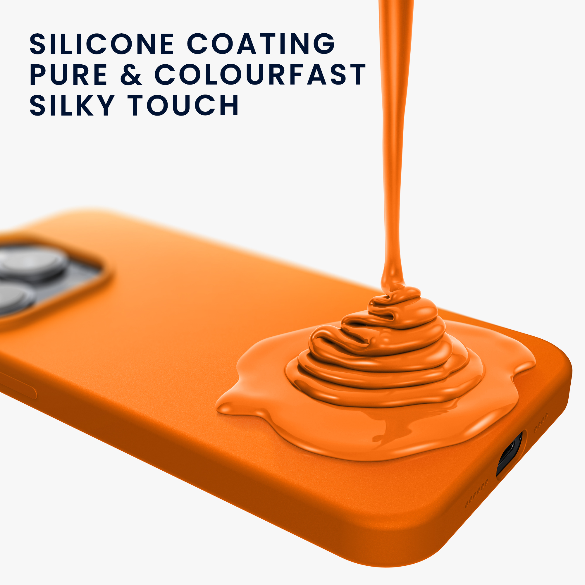 Kryt kwmobile TPU silikonový iPhone 15 Plus oranžová