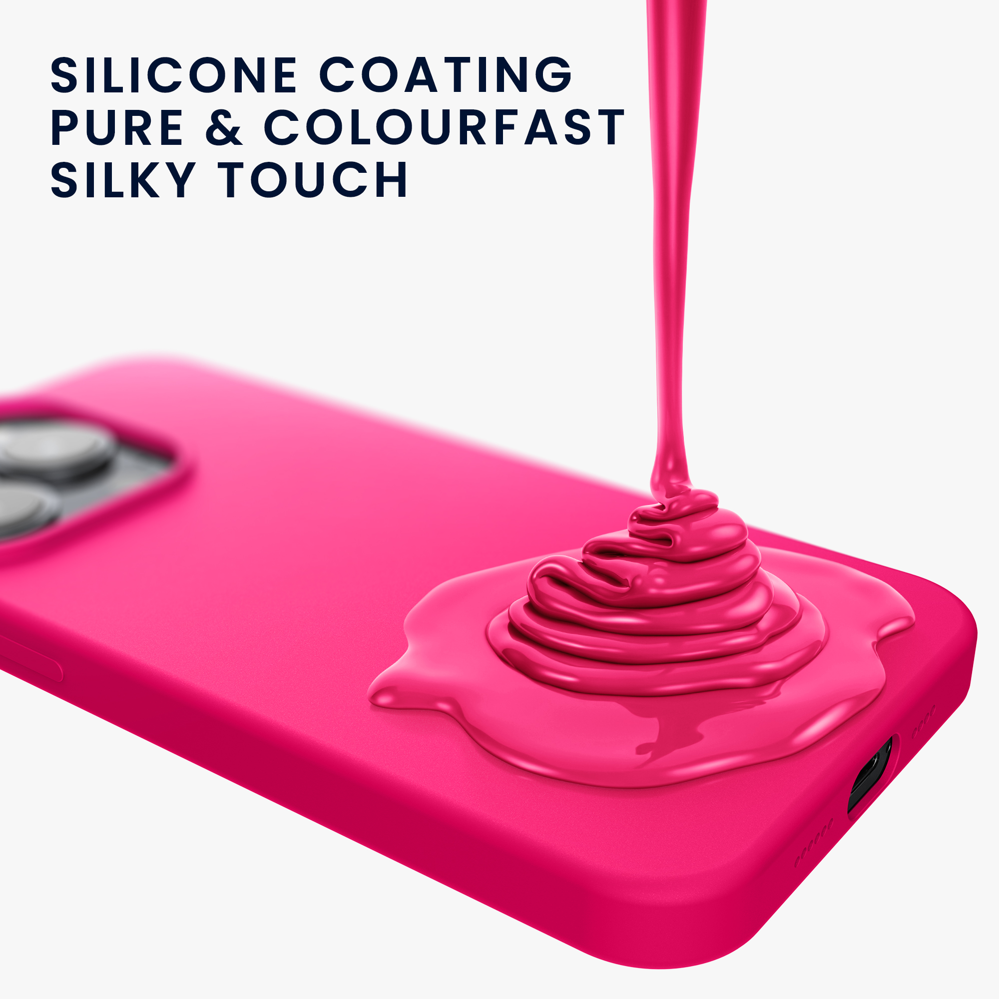 Kryt kwmobile TPU silikonový iPhone 15 Plus neonově růžová