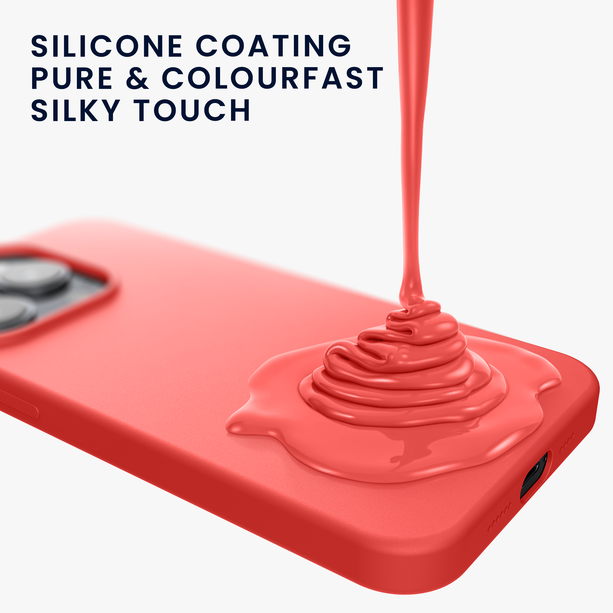 Kryt kwmobile TPU silikonový iPhone 15 Plus Neon Coral