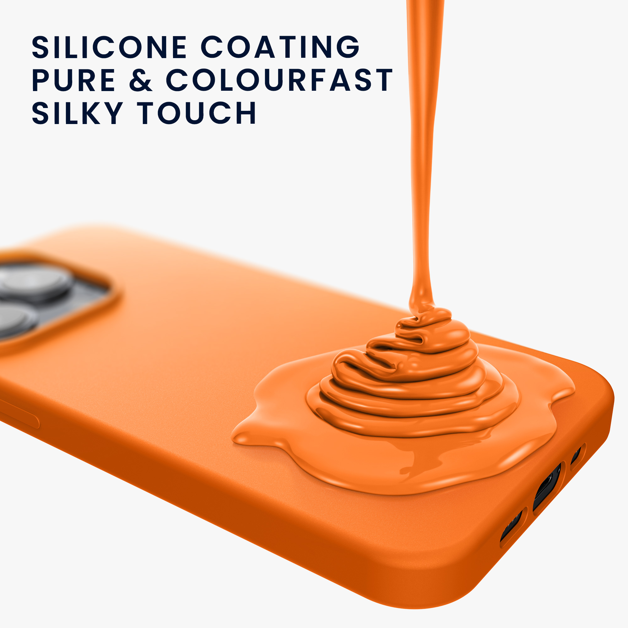 Kryt kwmobile TPU silikonový iPhone 15 Pro oranžová