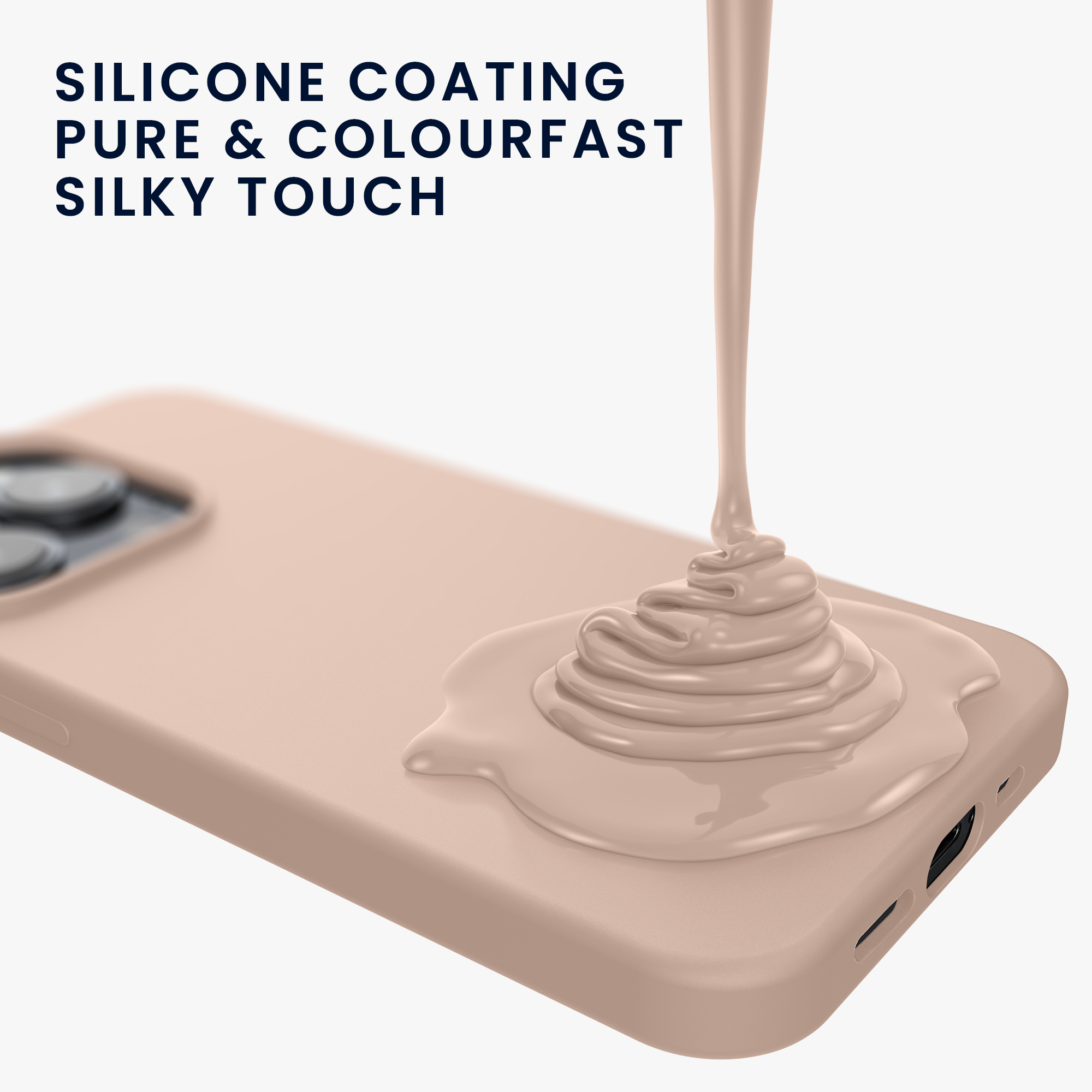 Silikonový kryt kwmobile pro iPhone 15 Pro - kokosový vzor
