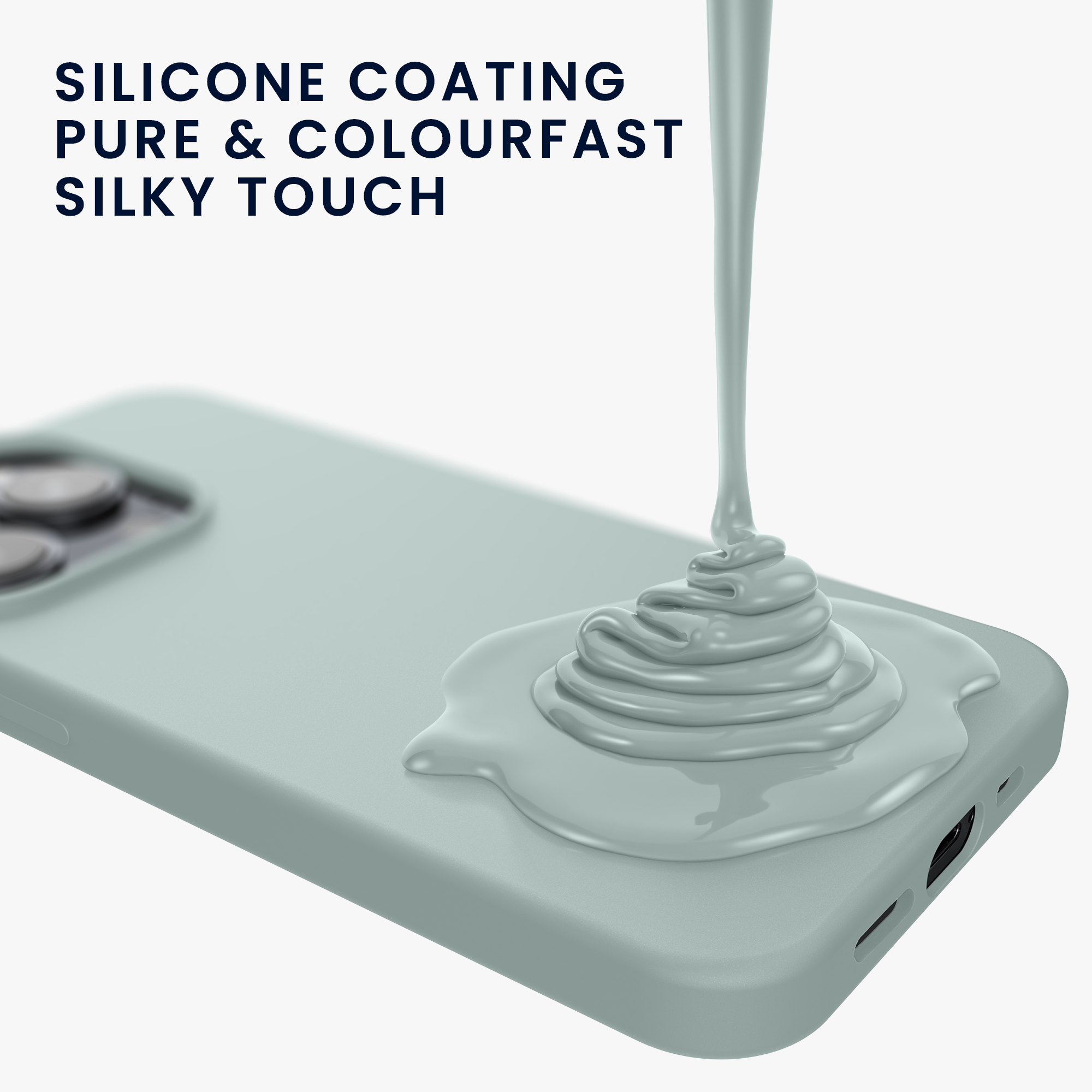 Silikonový kryt kwmobile pro iPhone 15 Pro - mátová