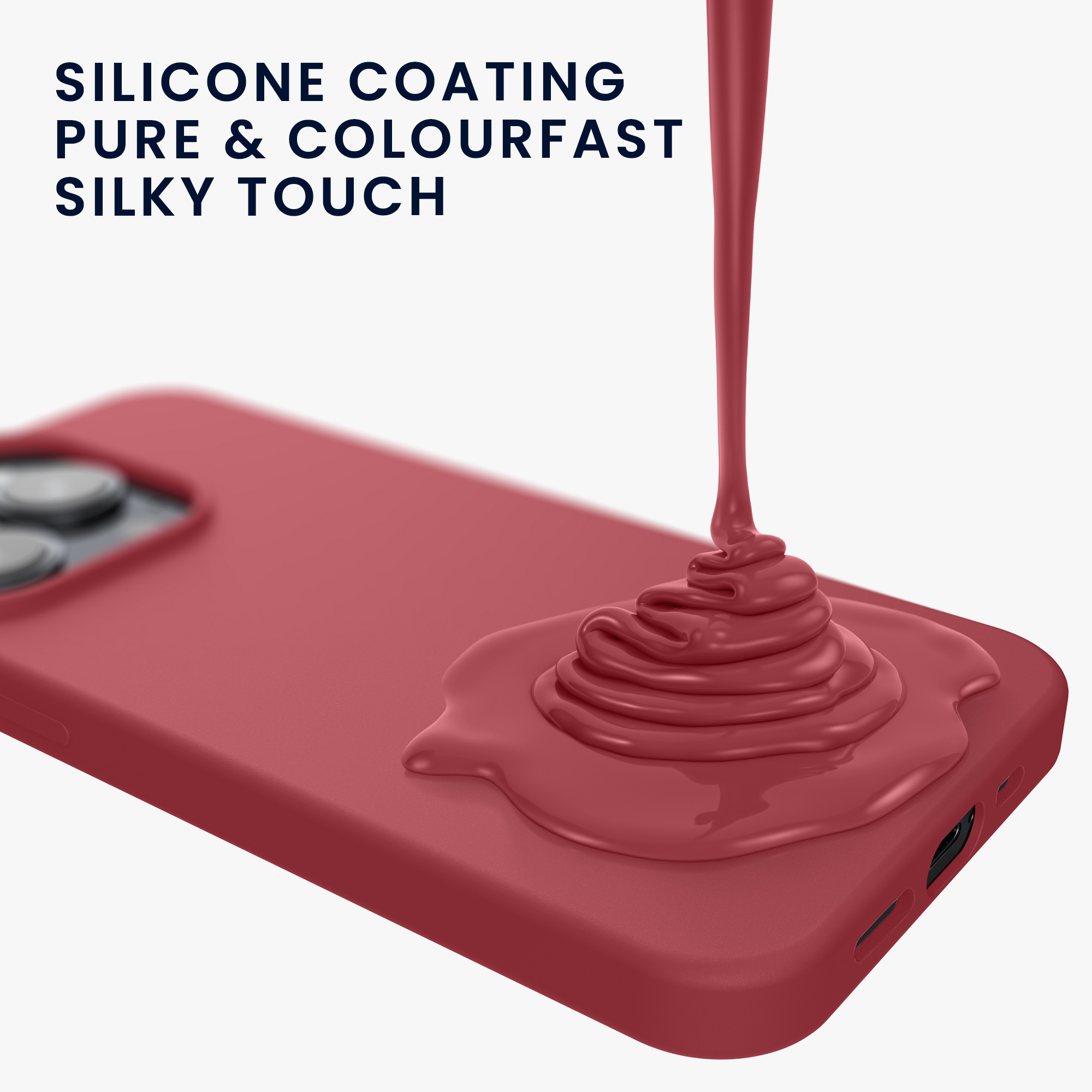 Silikonový kryt kwmobile pro iPhone 15 Pro - tmavě růžová