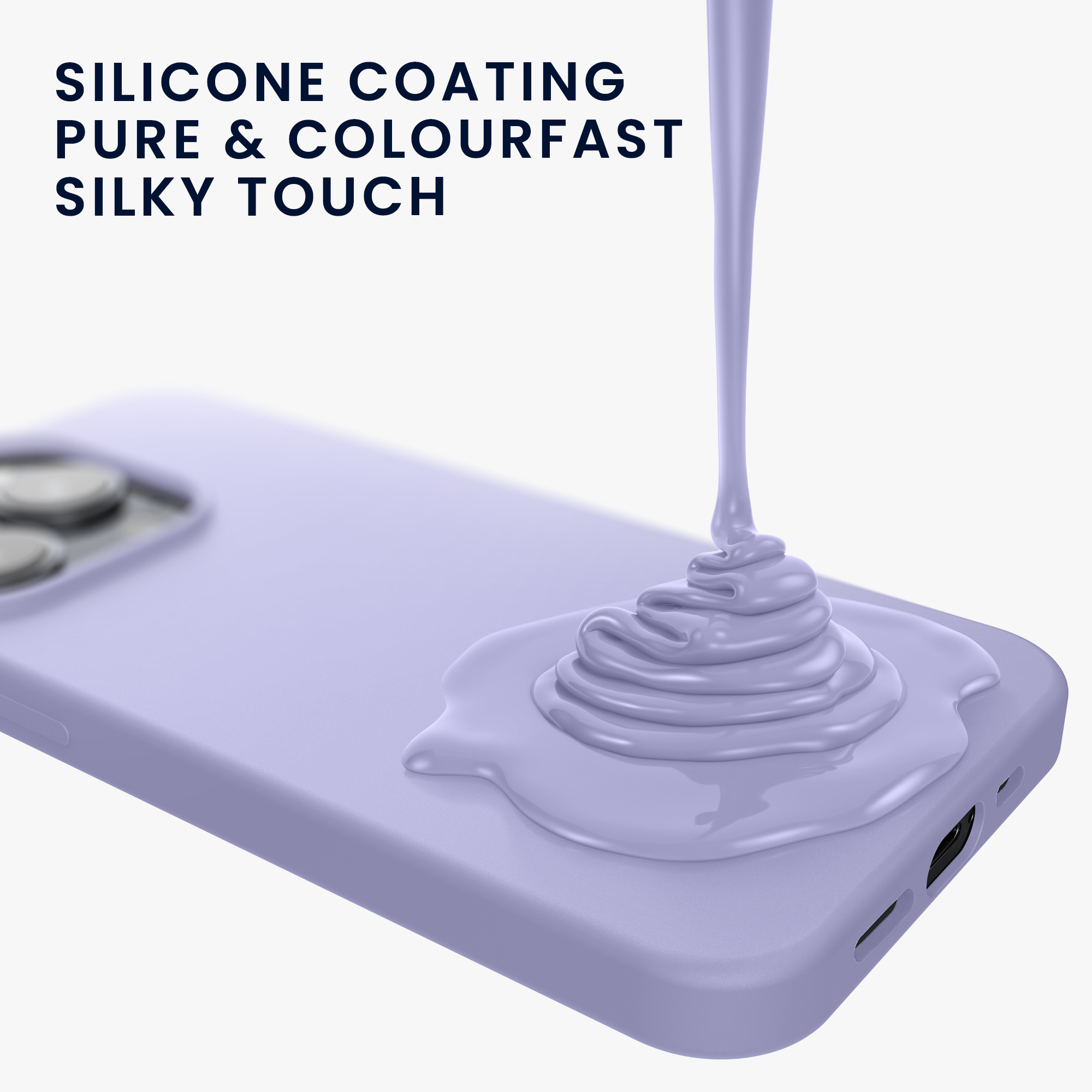 Silikonový kryt kwmobile pro iPhone 15 Pro - levandulová
