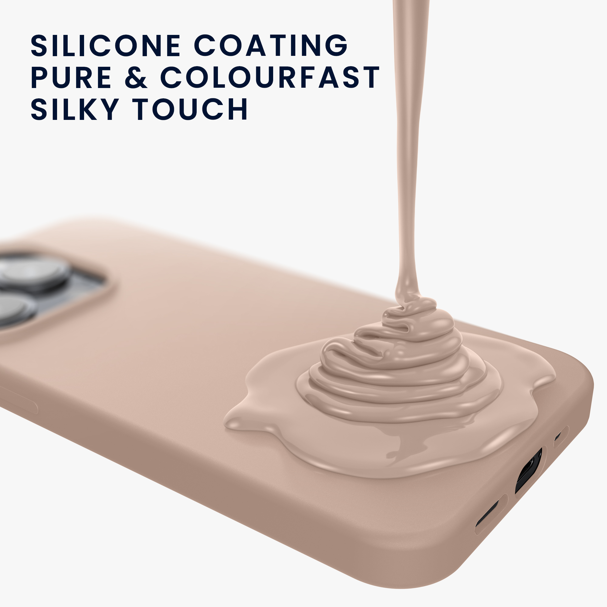 Silikonový kryt kwmobile pro iPhone 15 Pro - pudrově růžová