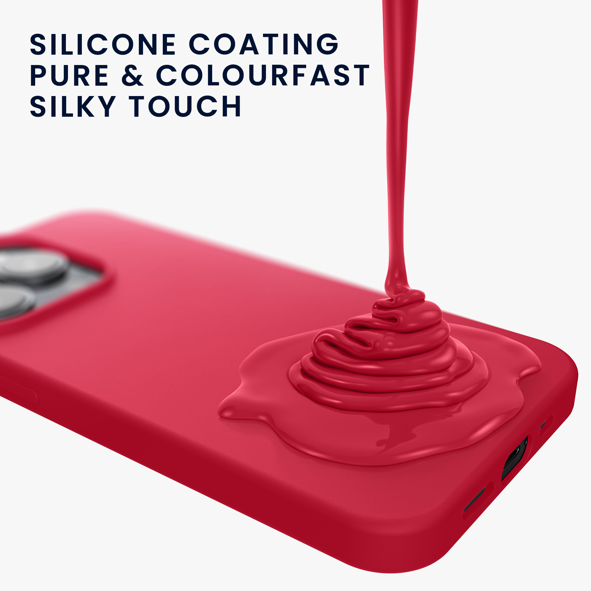Silikonový kryt kwmobile pro iPhone 15 Pro - granátově červená