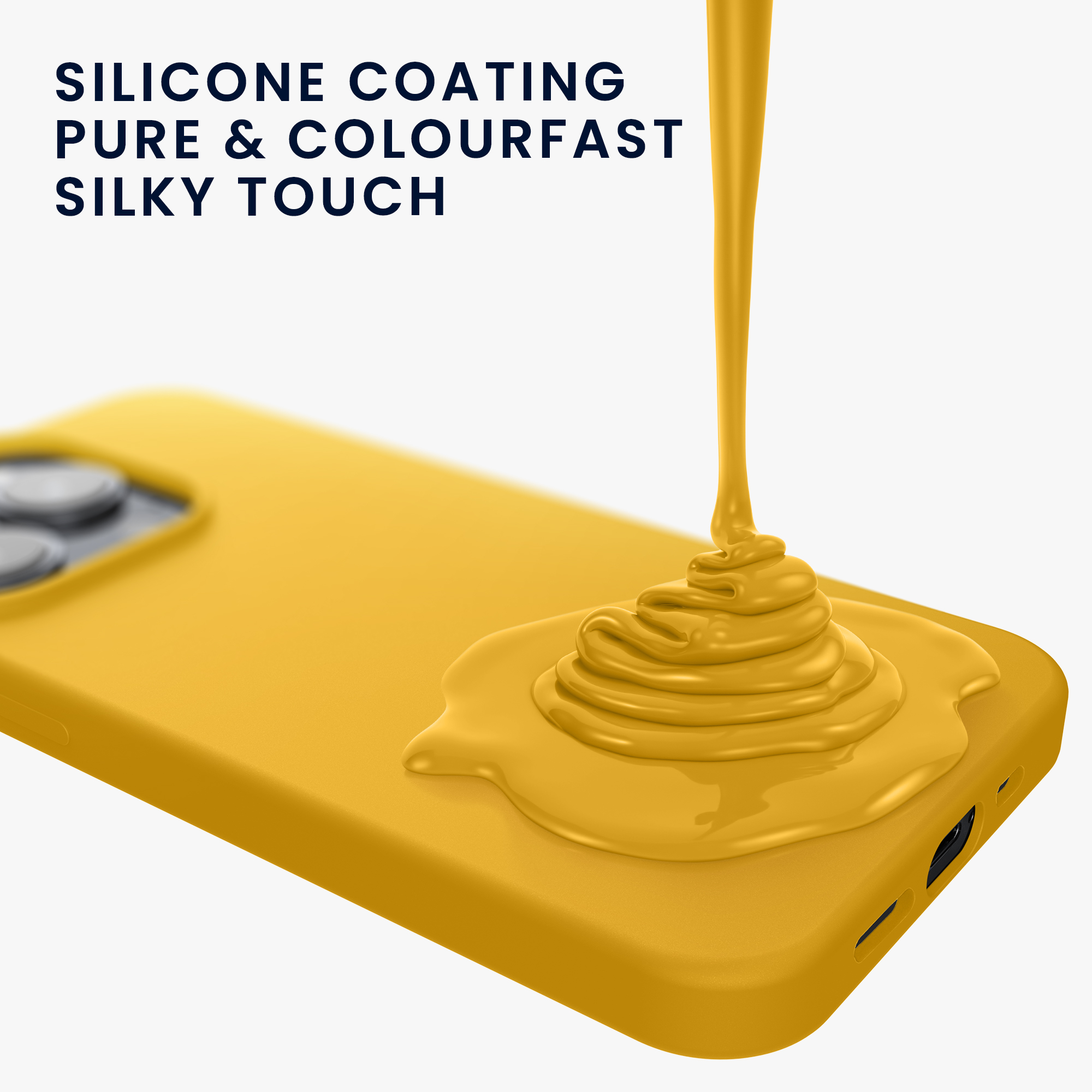 Kryt kwmobile TPU silikonový iPhone 15 Pro medově žlutá