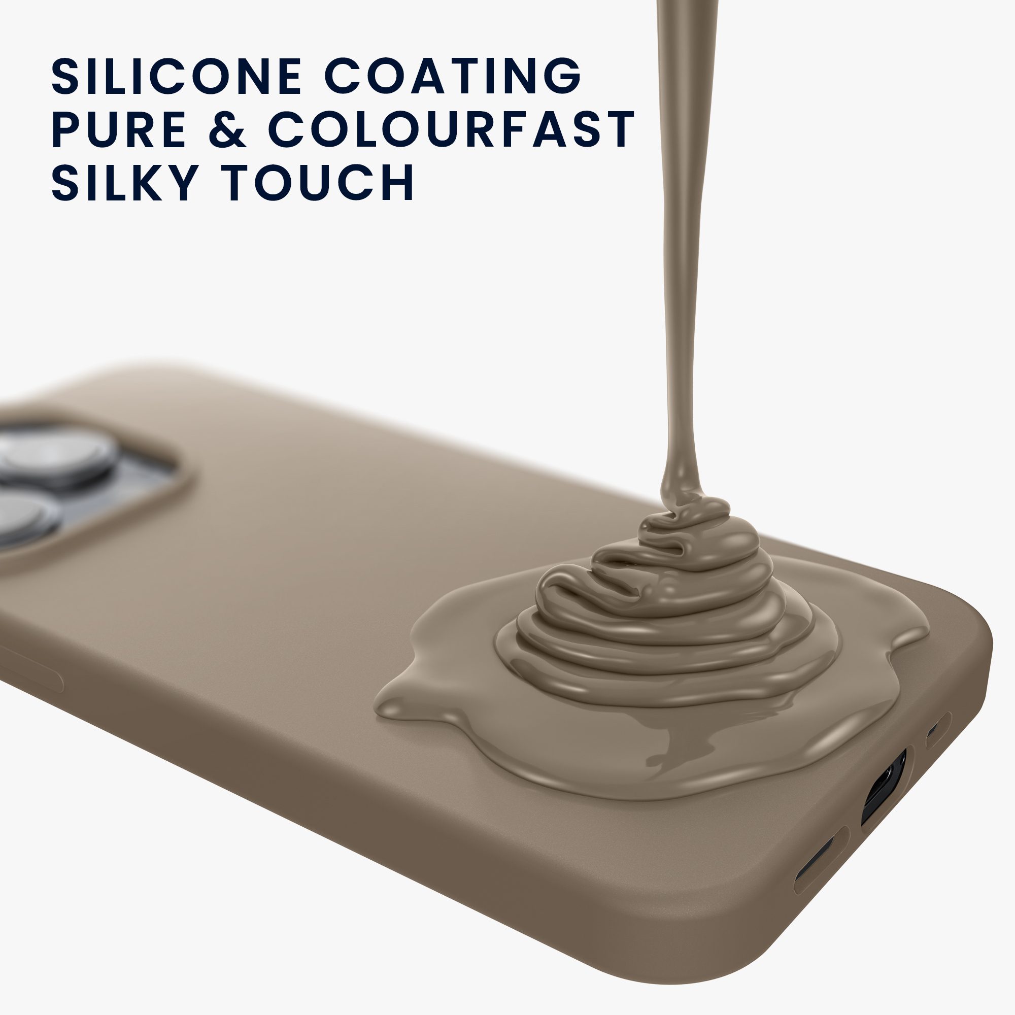 Silikonový kryt kwmobile pro iPhone 15 Pro - taupe