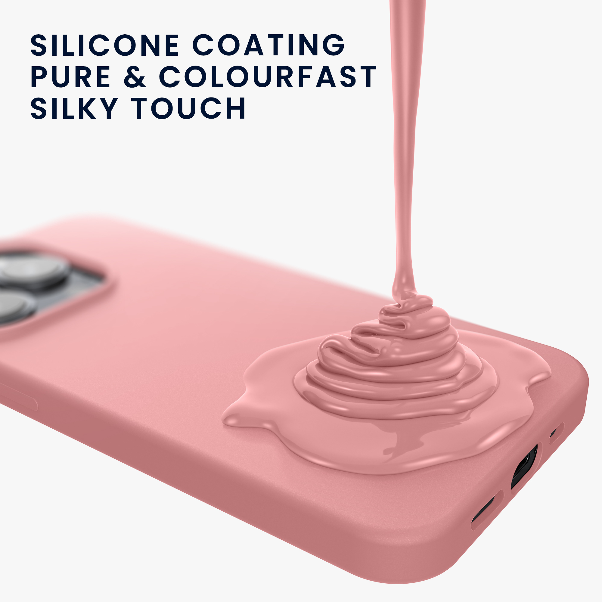Silikonový kryt kwmobile pro iPhone 15 Pro - světle růžová