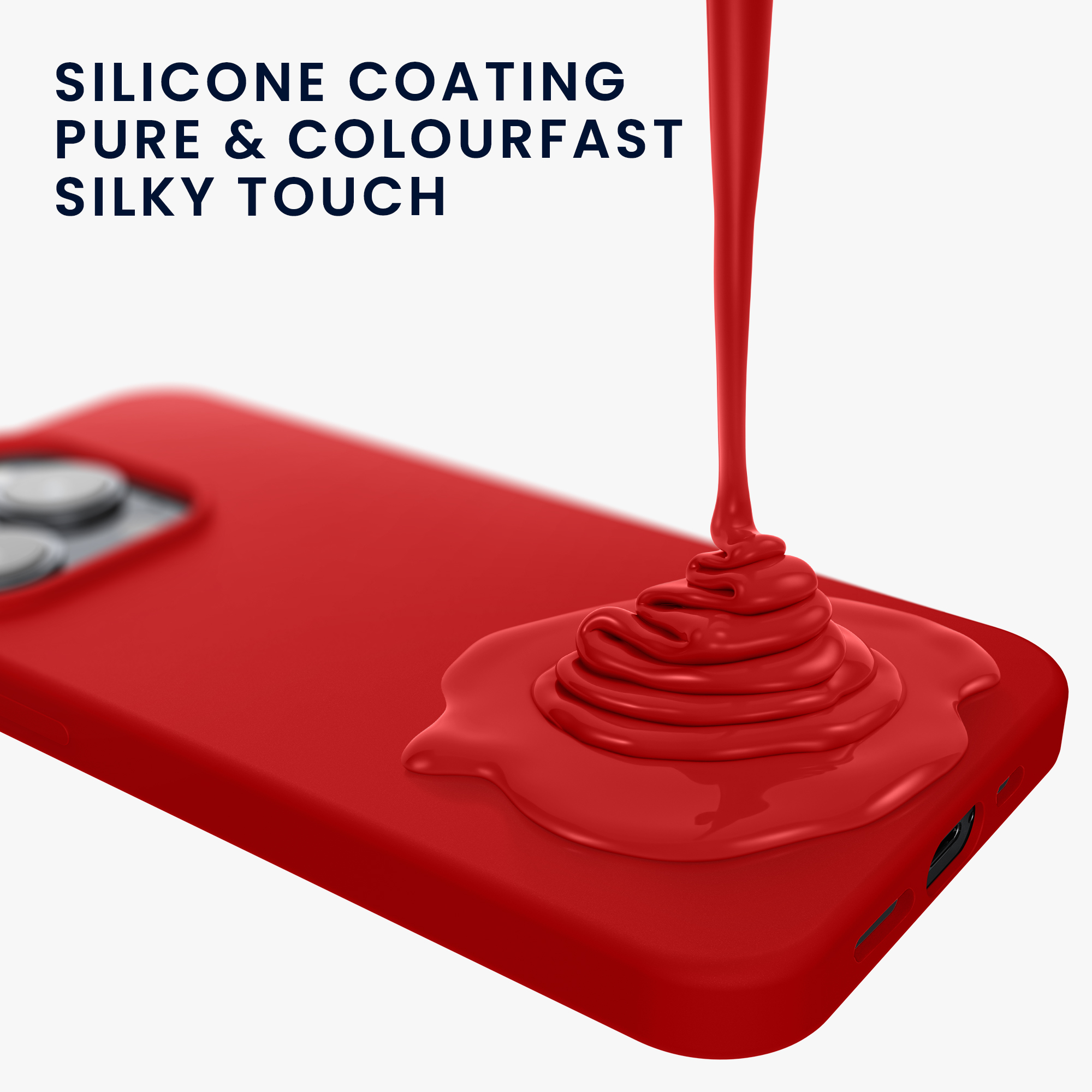 Silikonový kryt kwmobile pro iPhone 15 Pro - klasicky červená