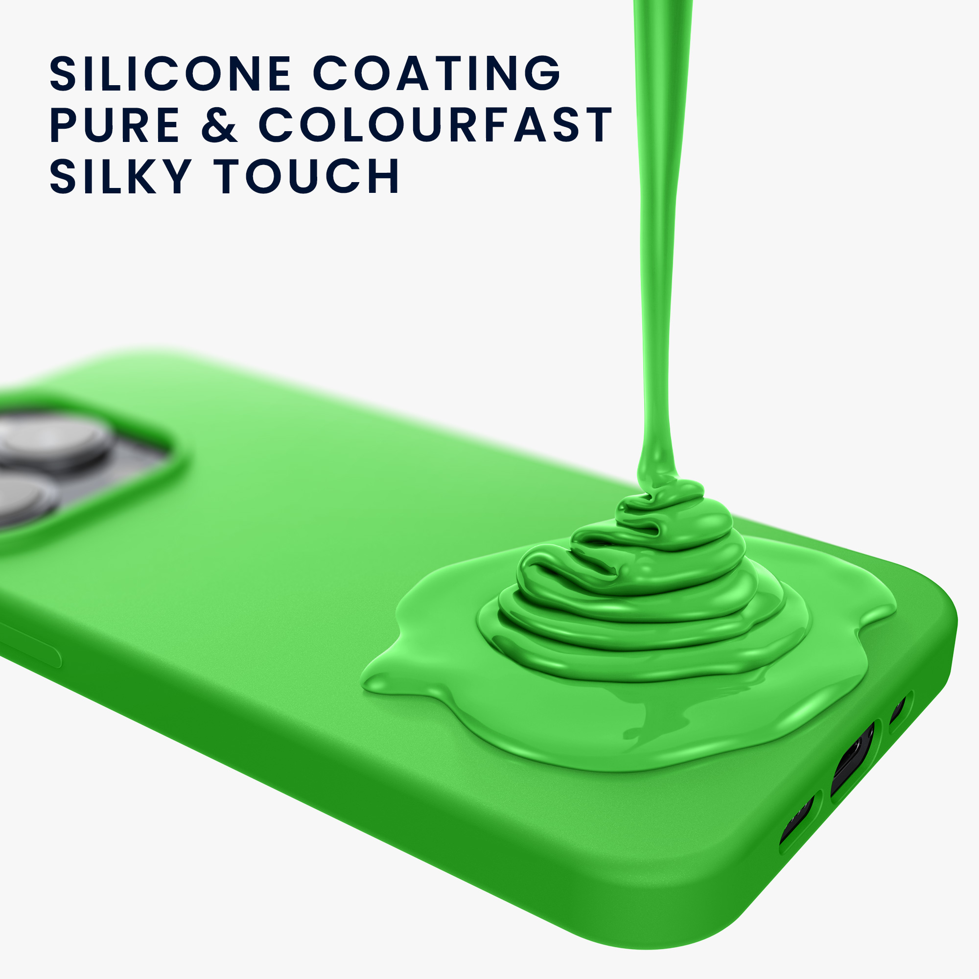Silikonový kryt kwmobile pro iPhone 15 Pro Max - limetkově zelená