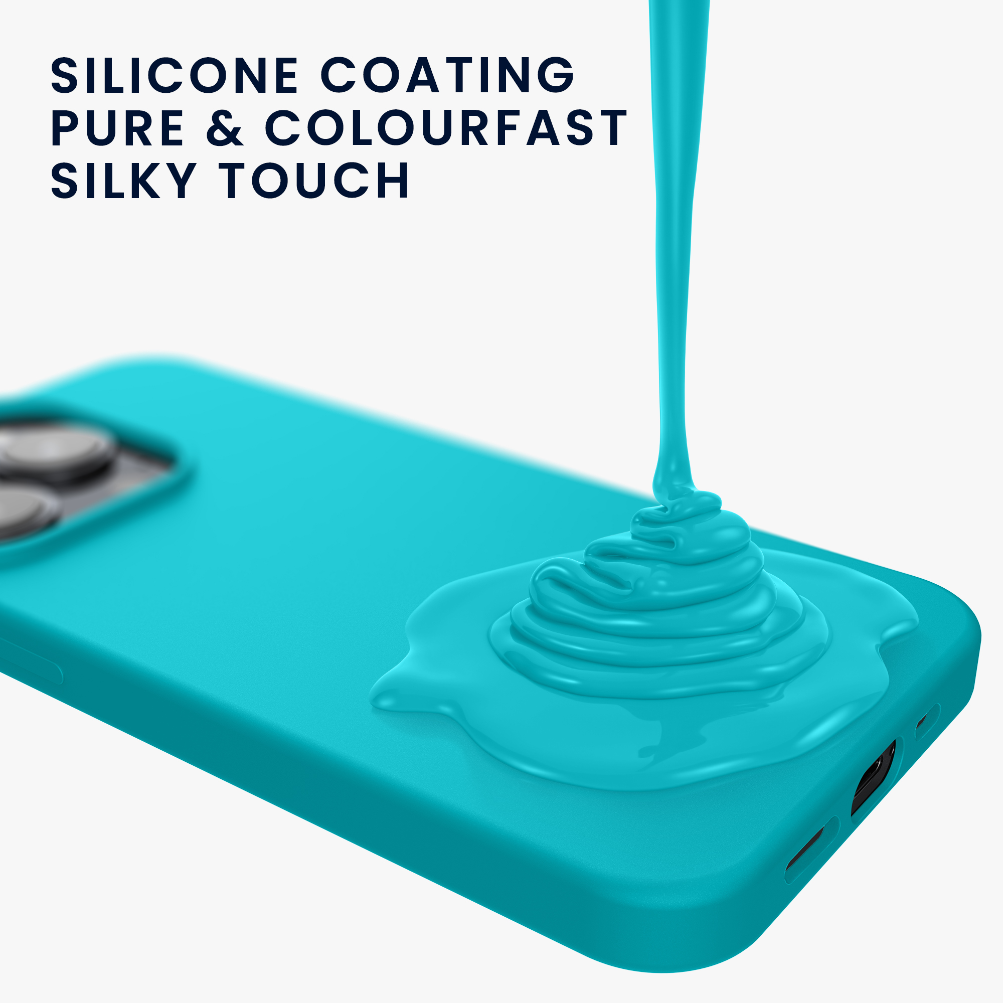 Silikonový kryt kwmobile pro iPhone 15 Pro Max - ledově modrá