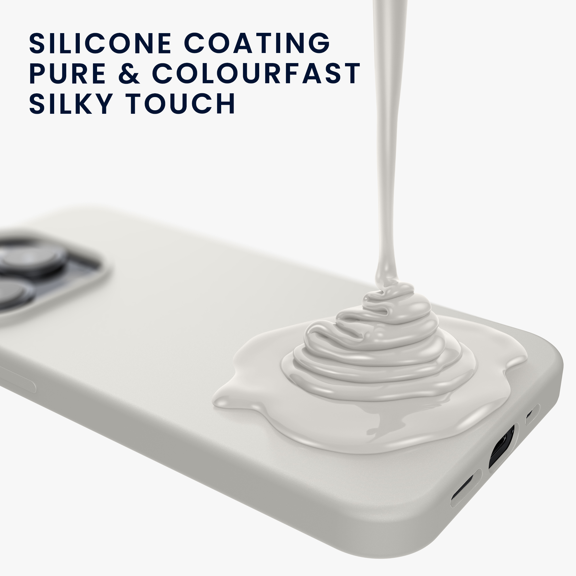 Silikonový kryt kwmobile pro iPhone 15 Pro Max - bílá
