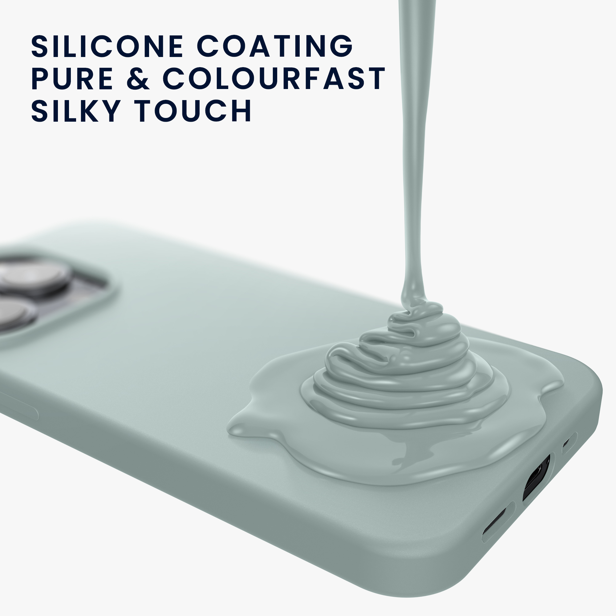 Silikonový kryt kwmobile pro iPhone 15 Pro Max - mátová