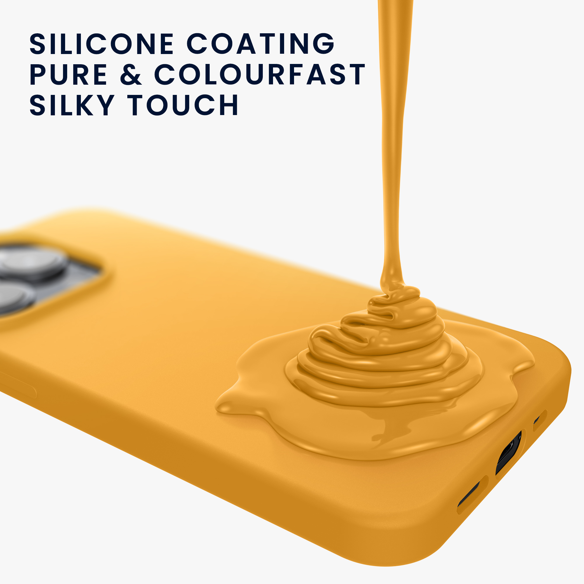 Silikonový kryt kwmobile pro iPhone 15 Pro Max - mango