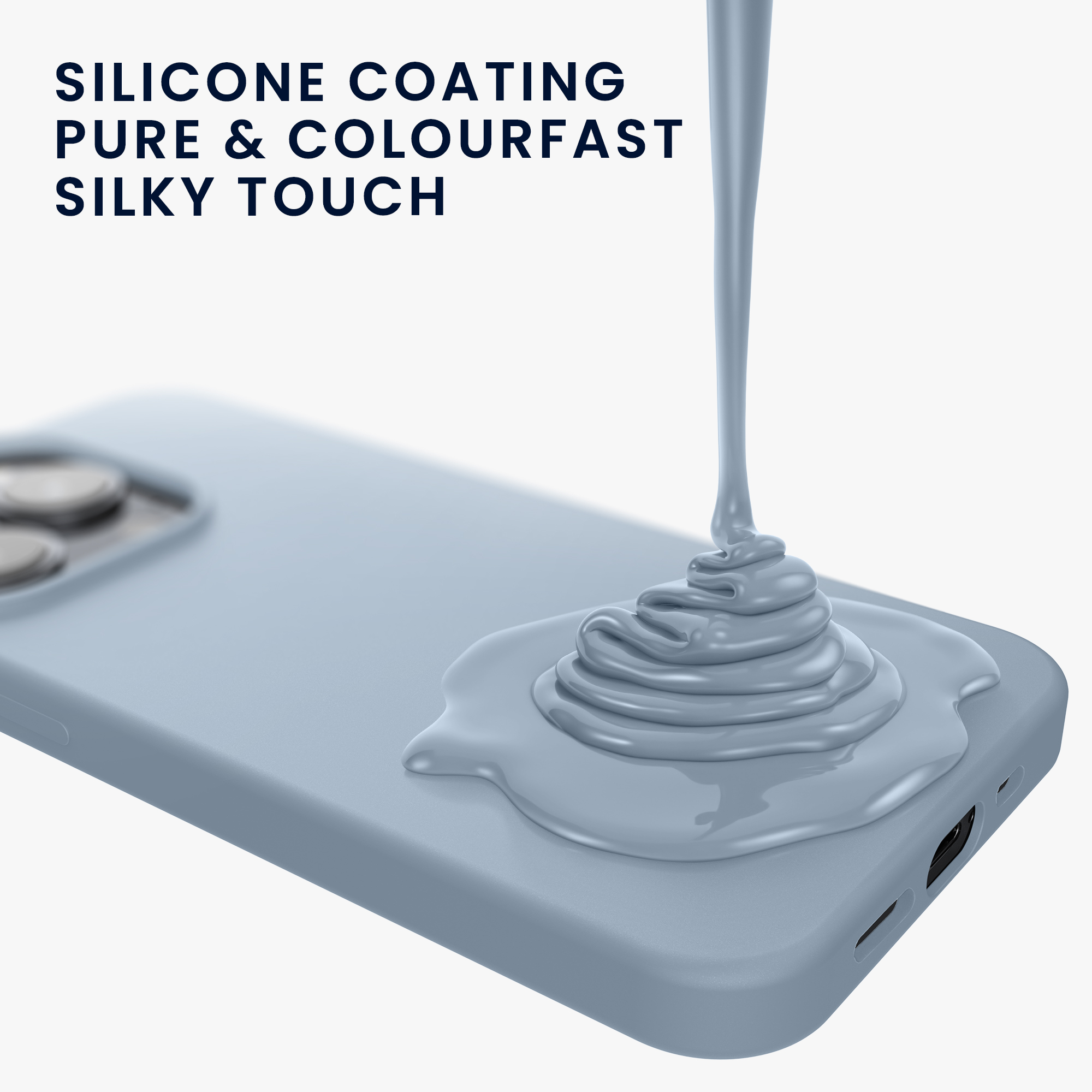 Silikonový kryt kwmobile pro iPhone 15 Pro Max - matná světle modrá