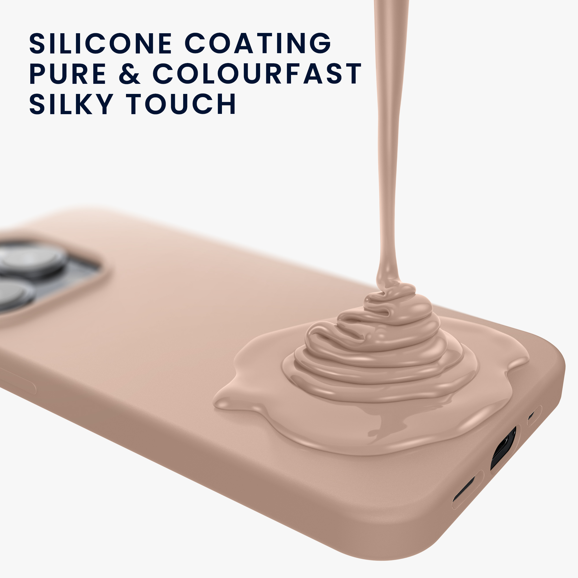 Silikonový kryt kwmobile pro iPhone 15 Pro Max - pudrově růžová