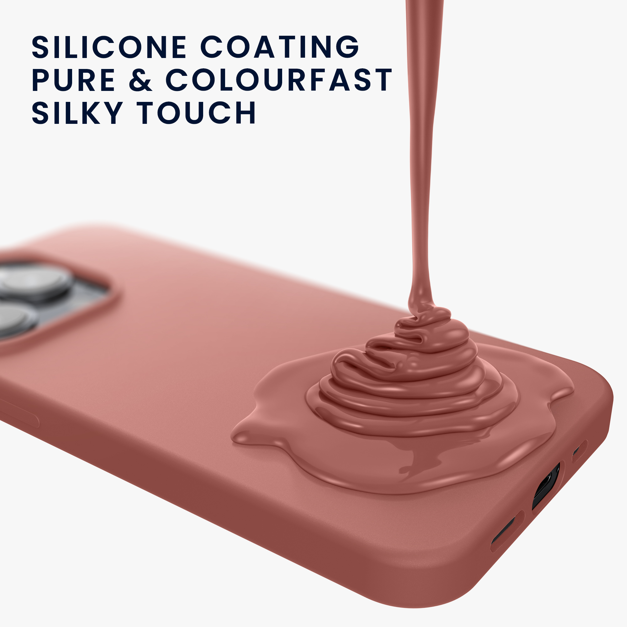 Silikonový kryt kwmobile pro iPhone 15 Pro Max - zimní růže