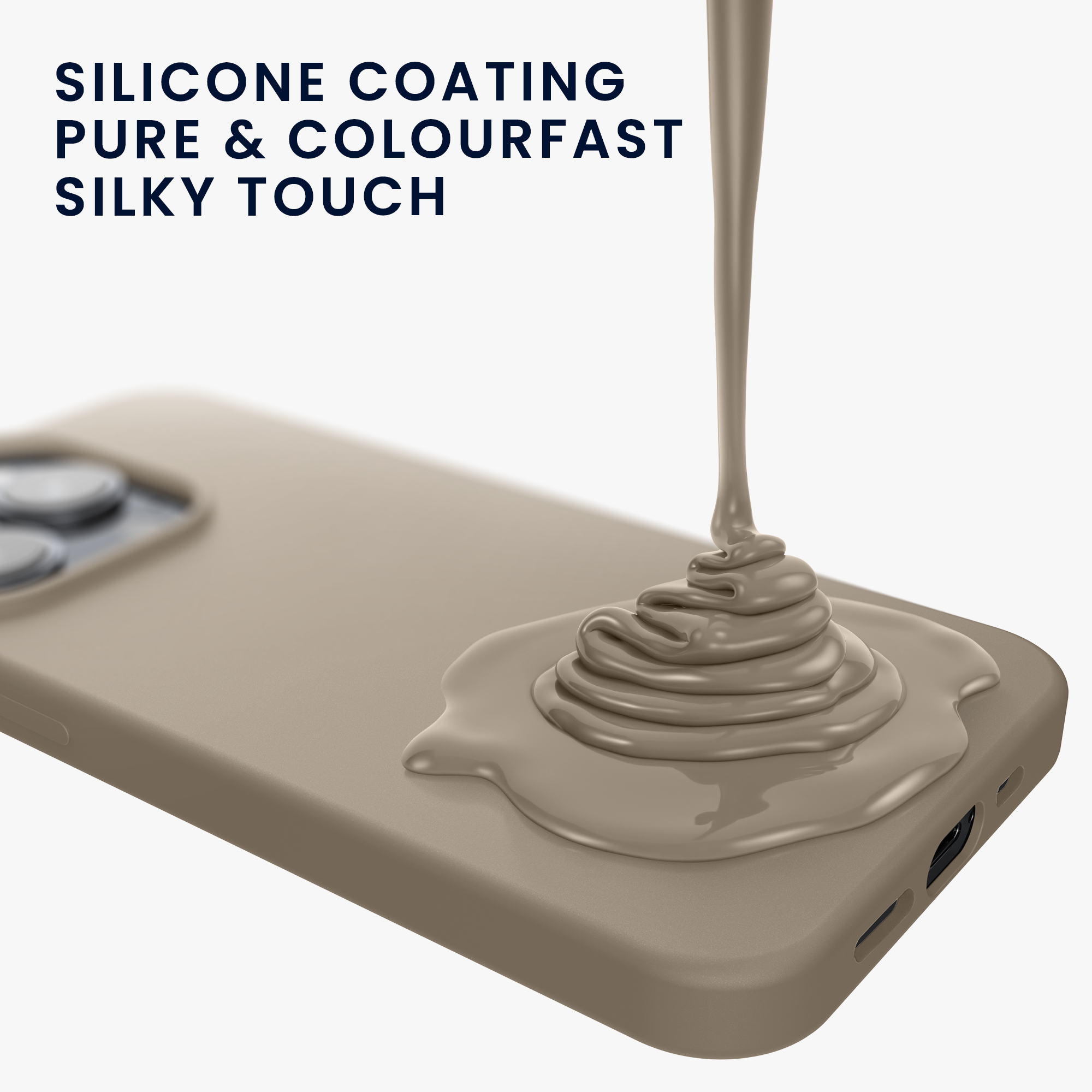 Silikonový kryt kwmobile pro iPhone 15 Pro Max - taupe
