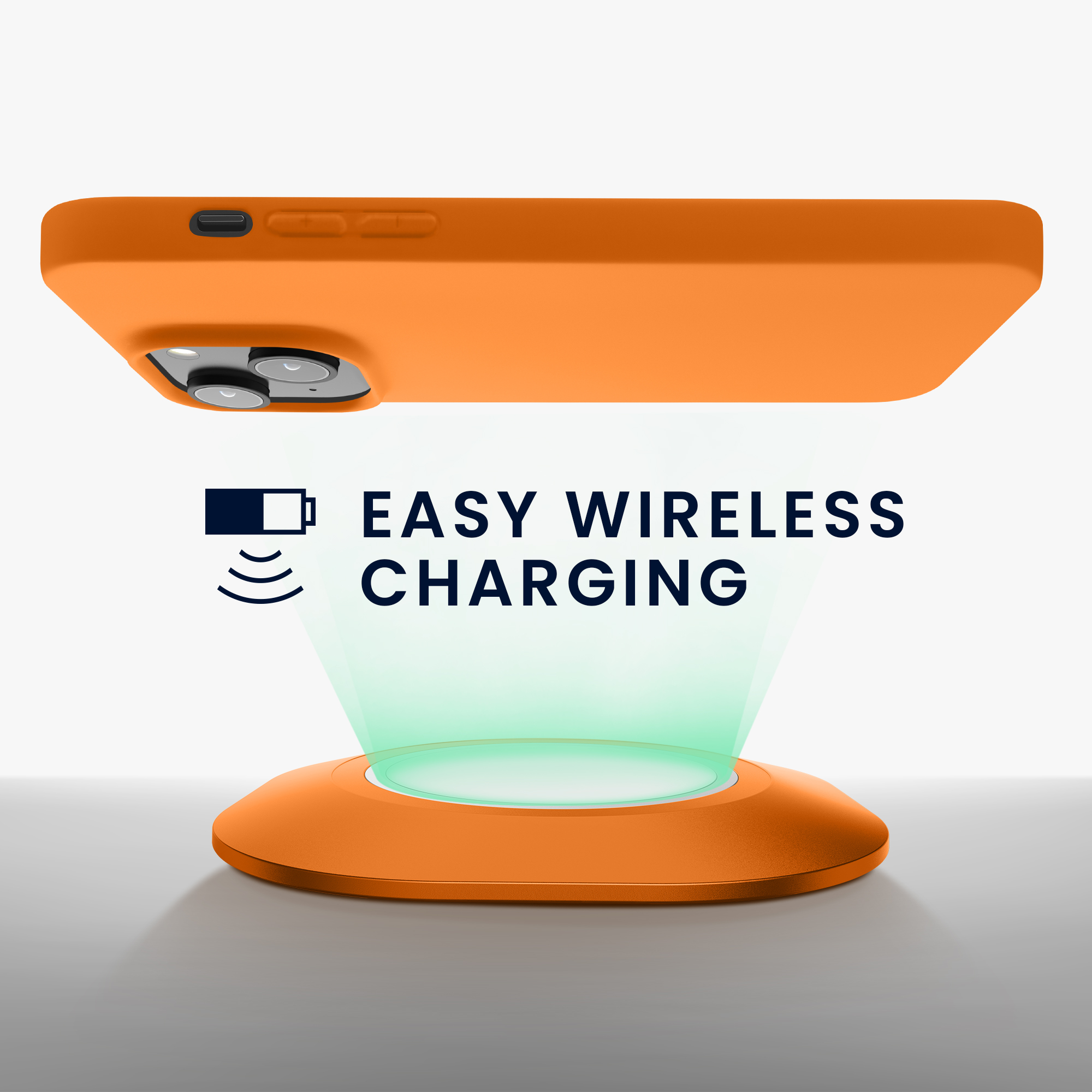 Kryt kwmobile slim soft-touch iPhone 15 oranžová