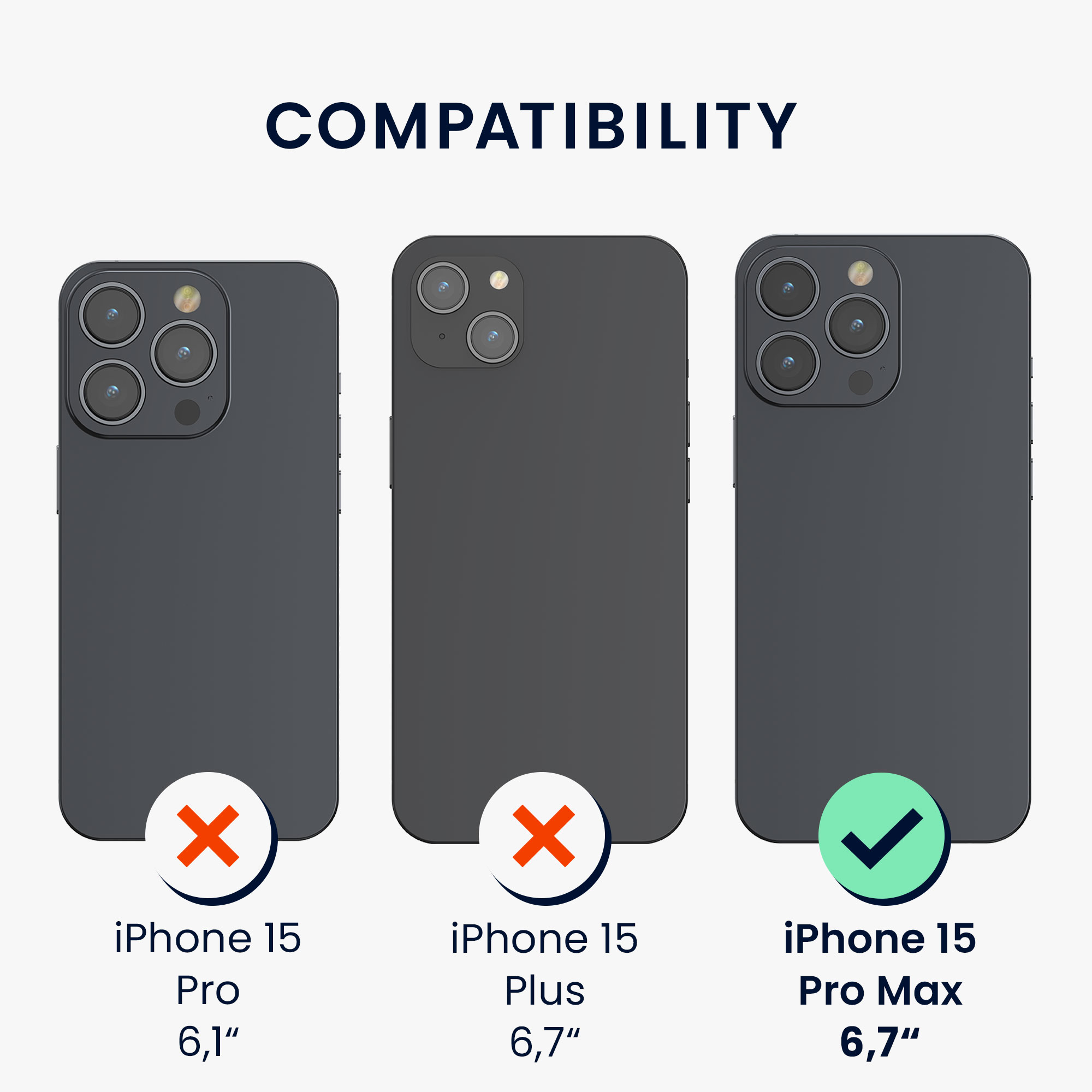 Kryt s přihrádkou na kartu kwmobile pro iPhone 15 Pro Max - tmavě modrá