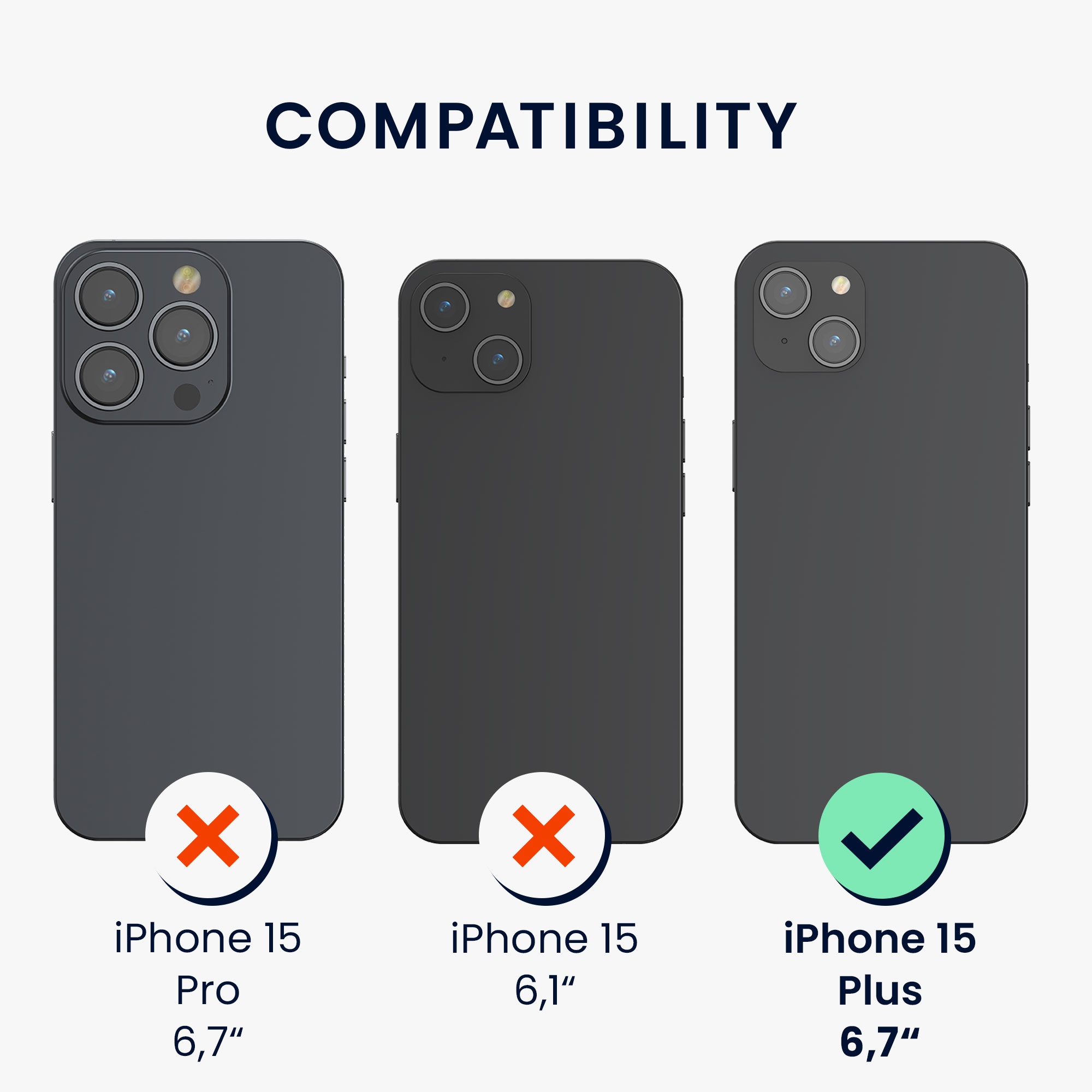 Ochranné sklo kwmobile iPhone 15 Plus Screen Protector transparentní