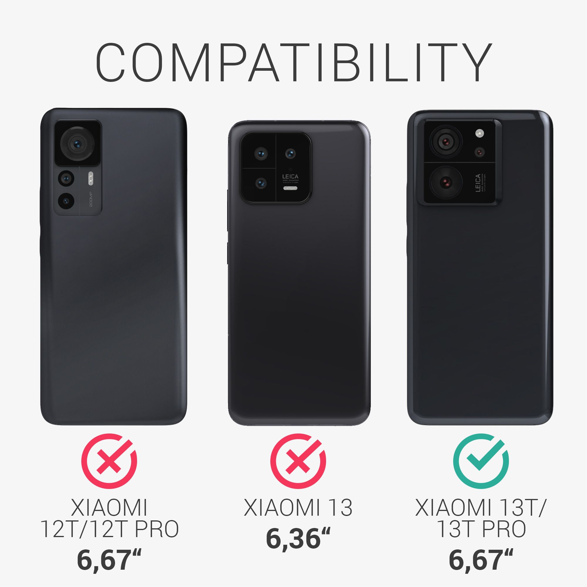 Ochranná fólie Xiaomi 13T / 13T Pro kwmobile matná fólie 3 ks
