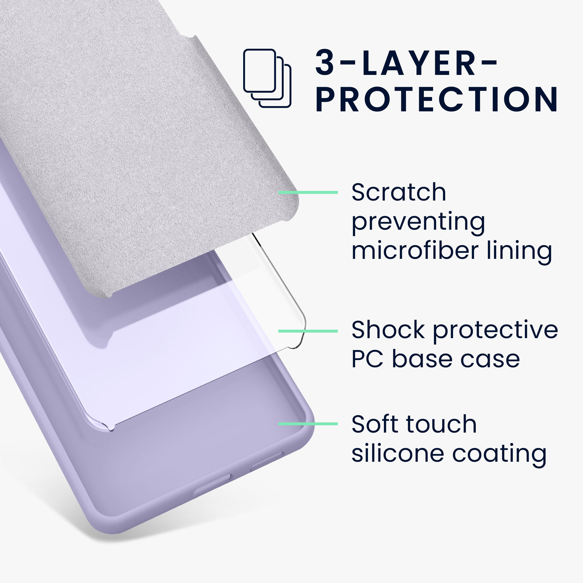 Silikonový kryt kwmobile pro Google Pixel 8 - Lavender