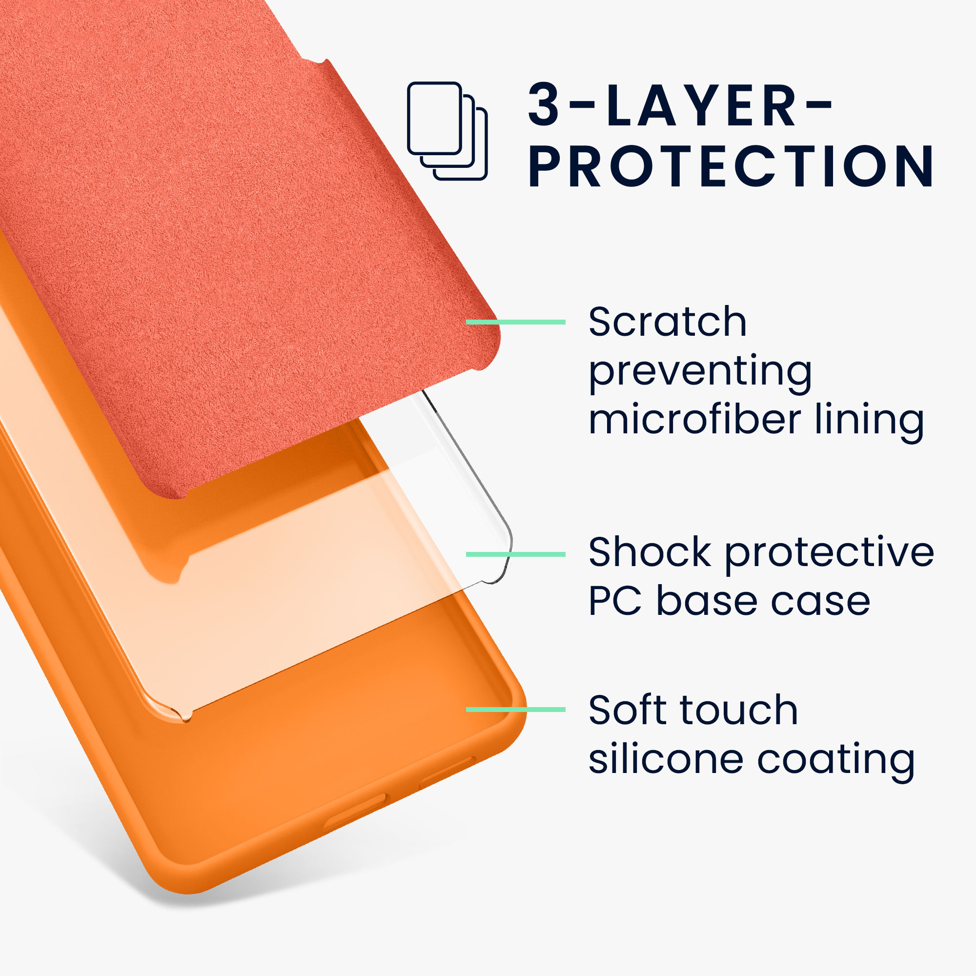 TPU kryt kwmobile Google Pixel 8 - ovocně oranžový