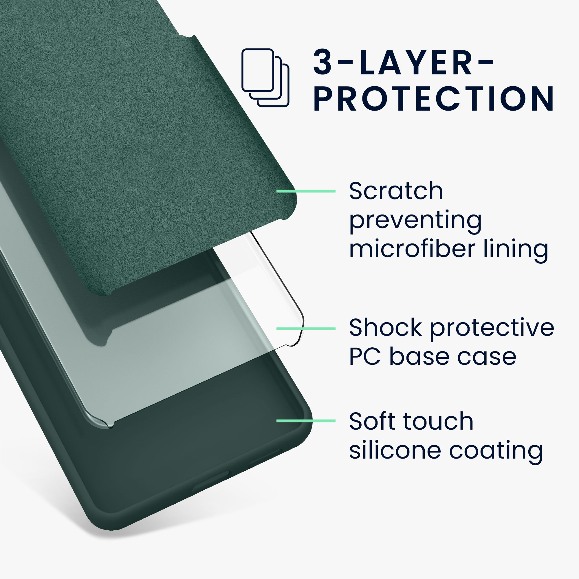 TPU kryt kwmobile Google Pixel 8 - Blue Green