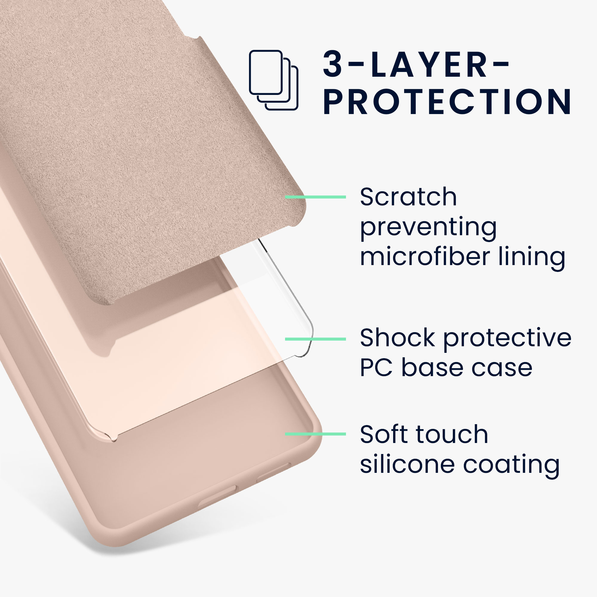 Silikonový kryt kwmobile pro Google Pixel 8 - krémově béžové Coconut Swirl