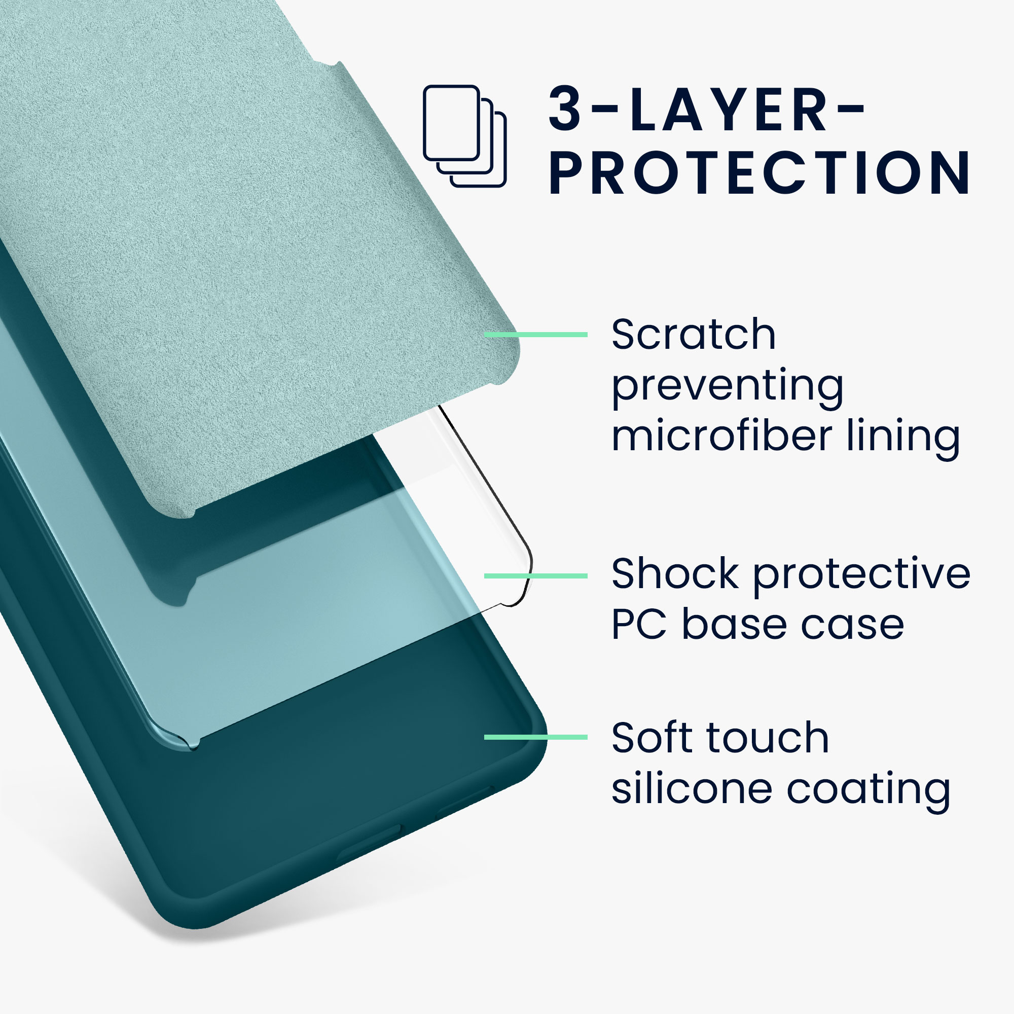 Silikonový kryt kwmobile pro Google Pixel 8 - petrolejově matné
