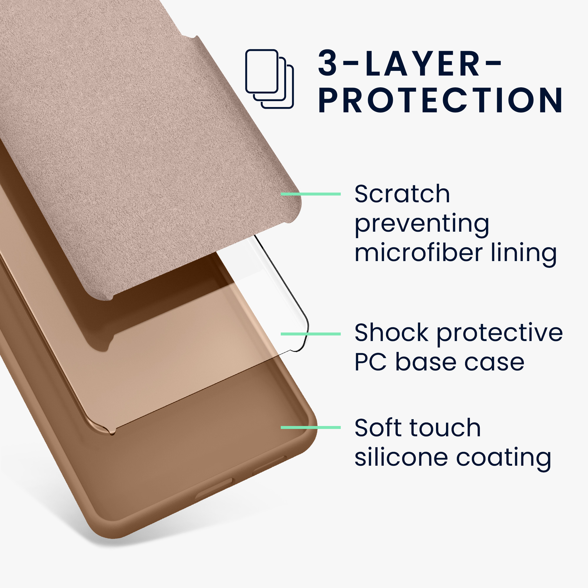 Silikonový kryt kwmobile pro Google Pixel 8 - hnědobéžové Cappuccino