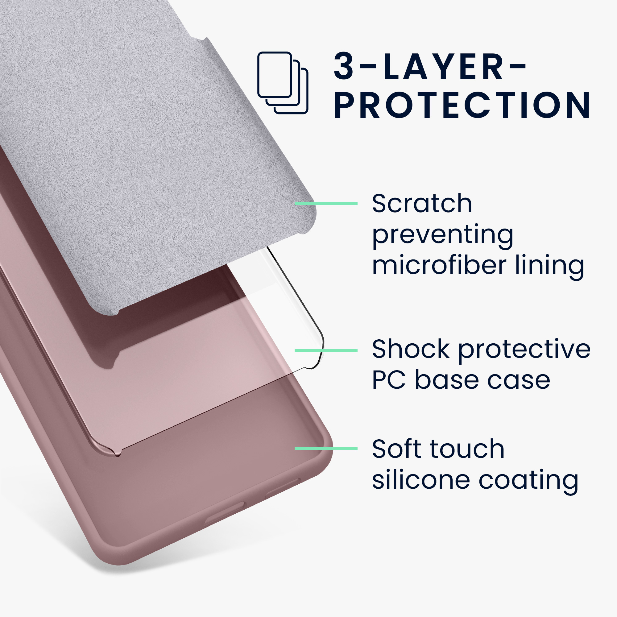TPU kryt kwmobile Google Pixel 8 - nude lila