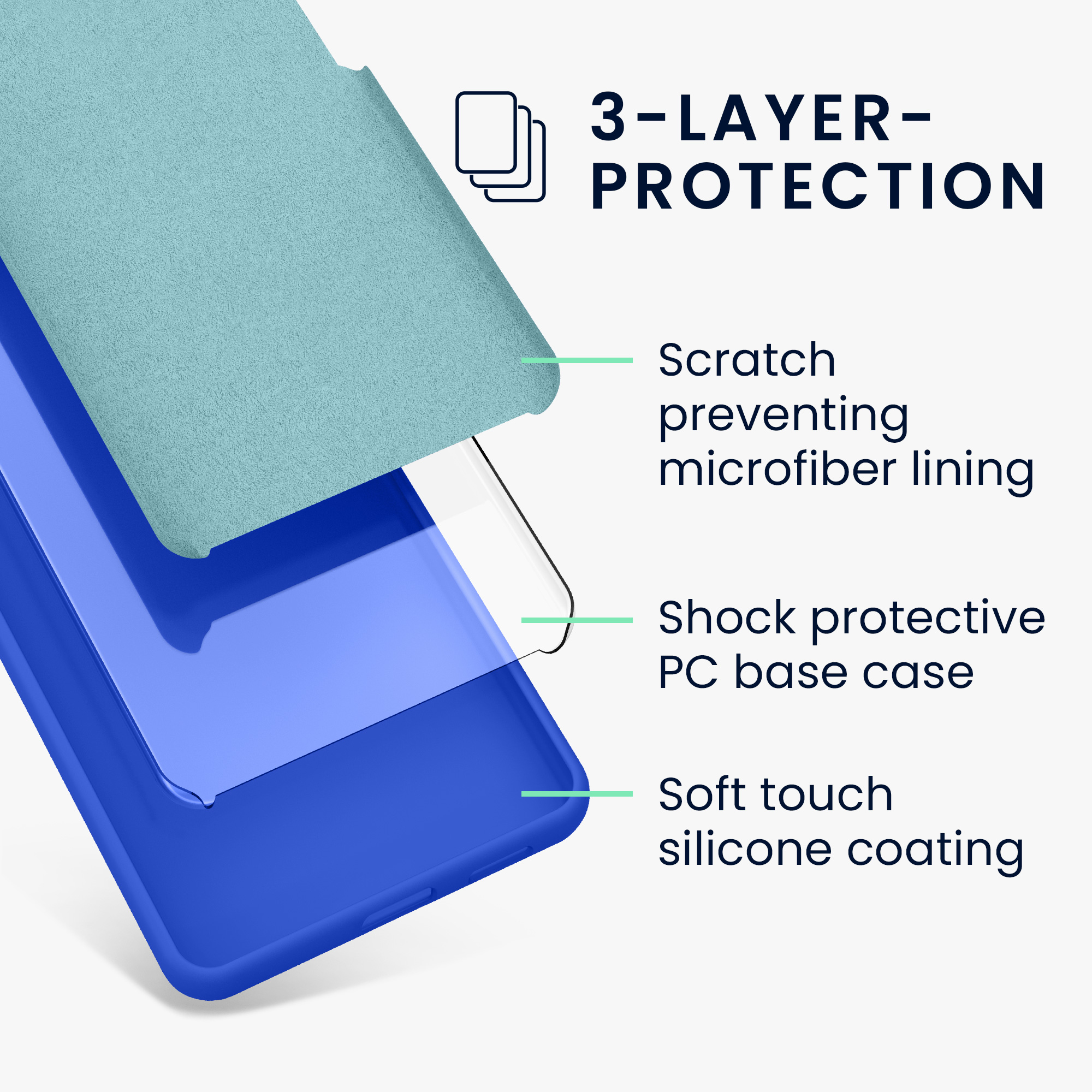 Silikonový kryt kwmobile pro Google Pixel 8 - baltsky modré