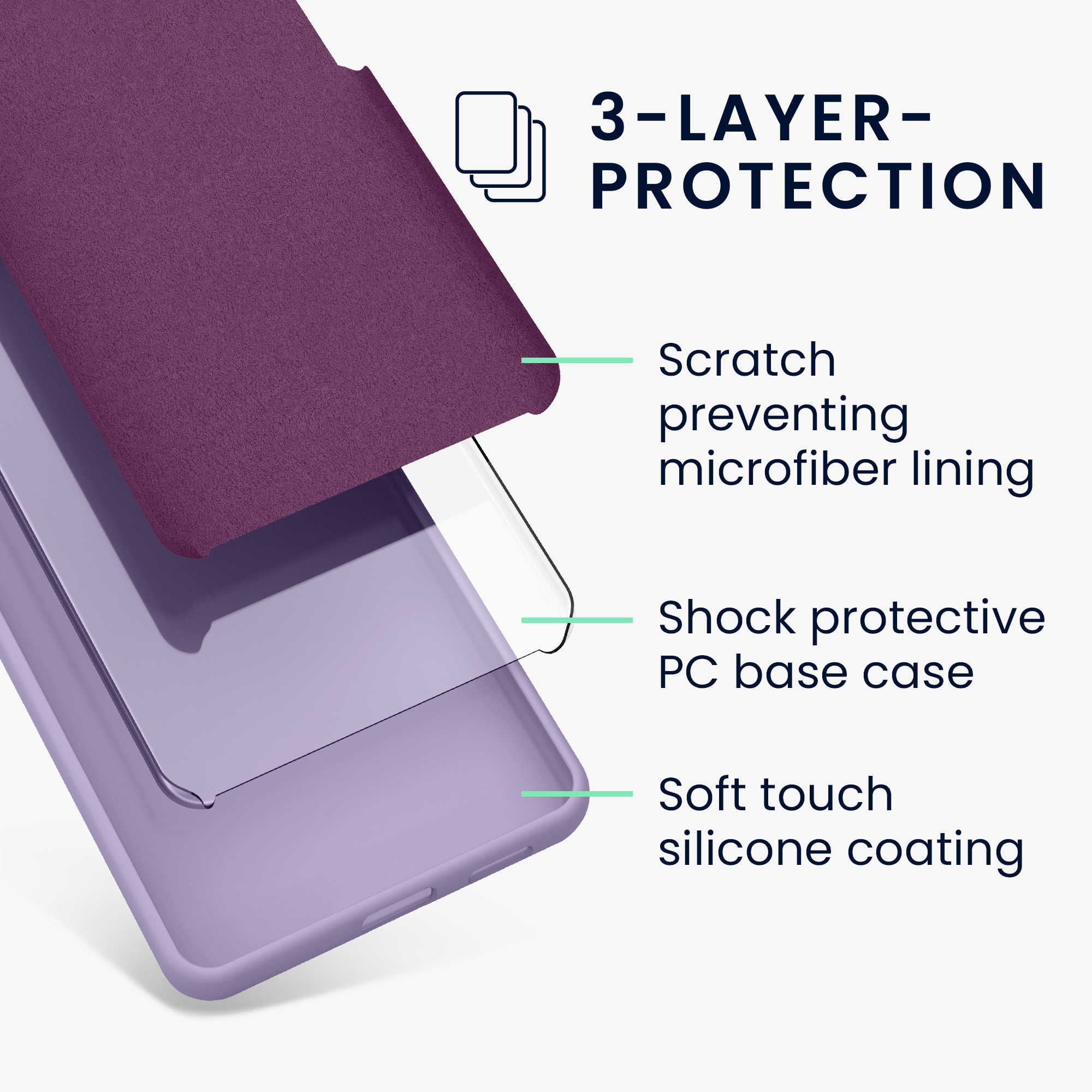 TPU kryt kwmobile Google Pixel 8 - Violet Purple