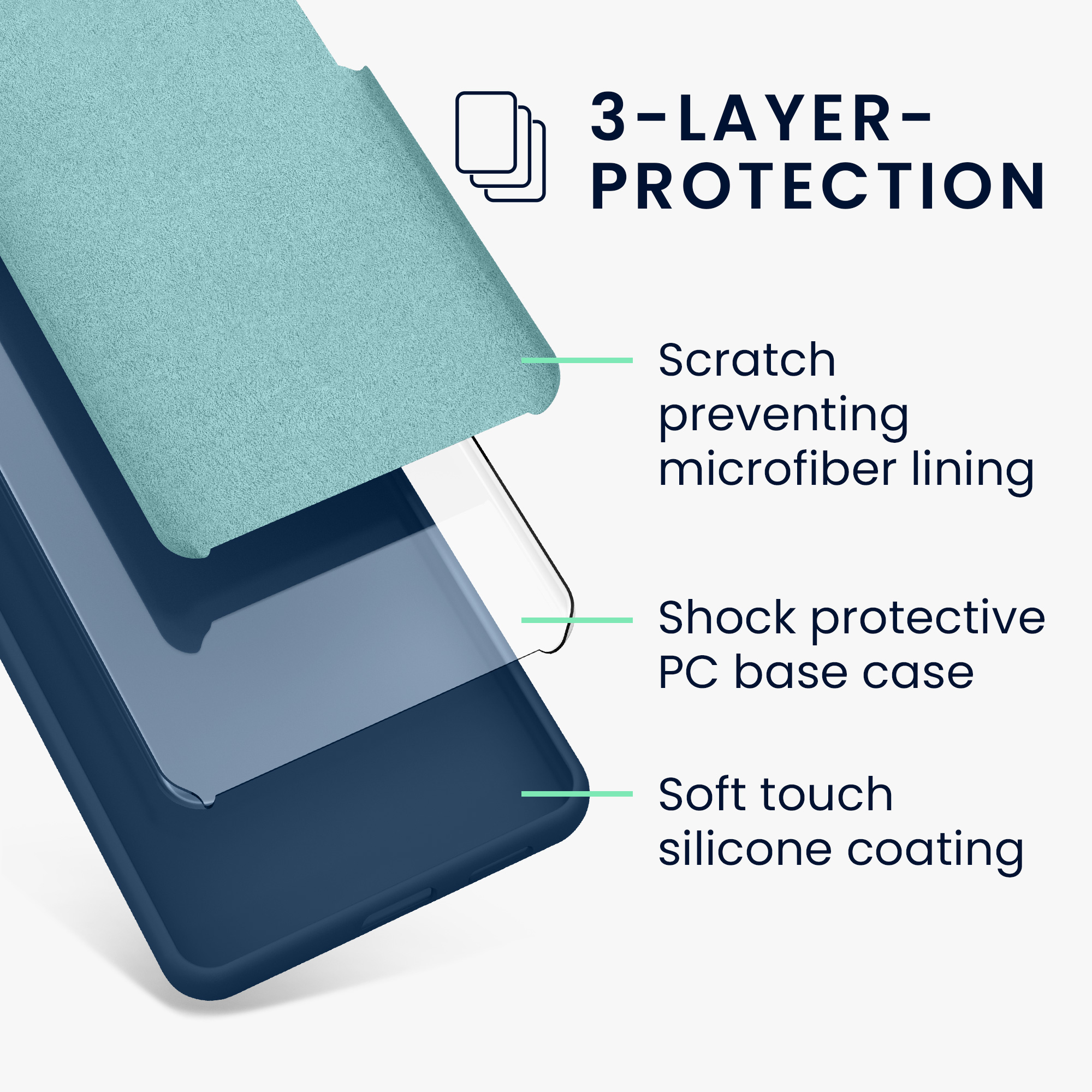 TPU kryt kwmobile Google Pixel 8 - tmavě modrý
