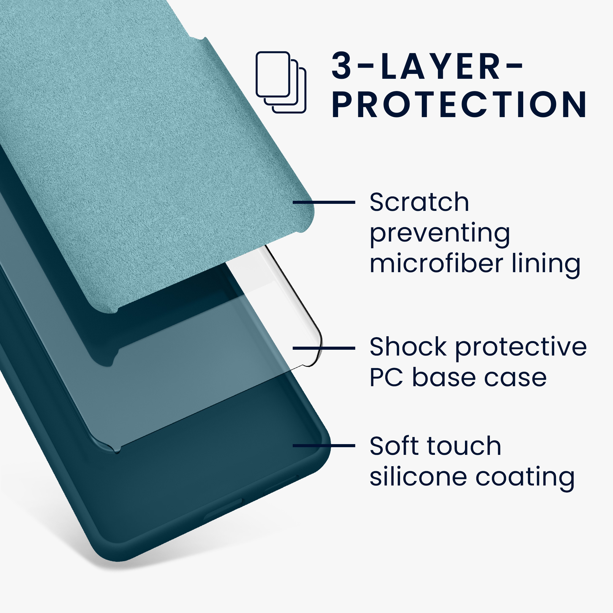 Silikonový kryt kwmobile pro Google Pixel 8a - petrolejově matné