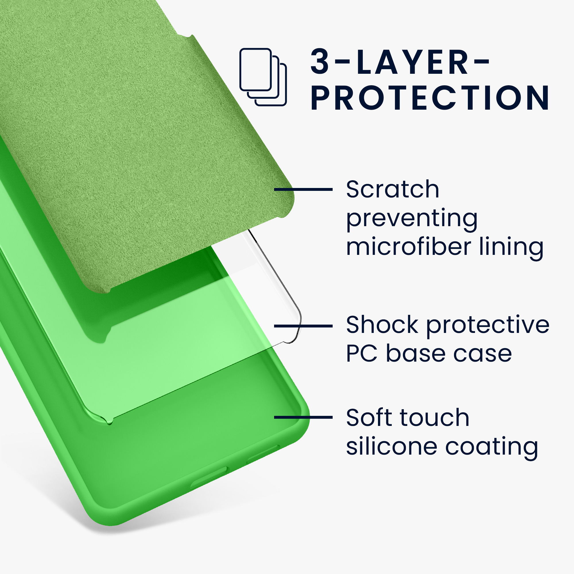 Silikonový kryt kwmobile pro Google Pixel 8a - limetkově zelené