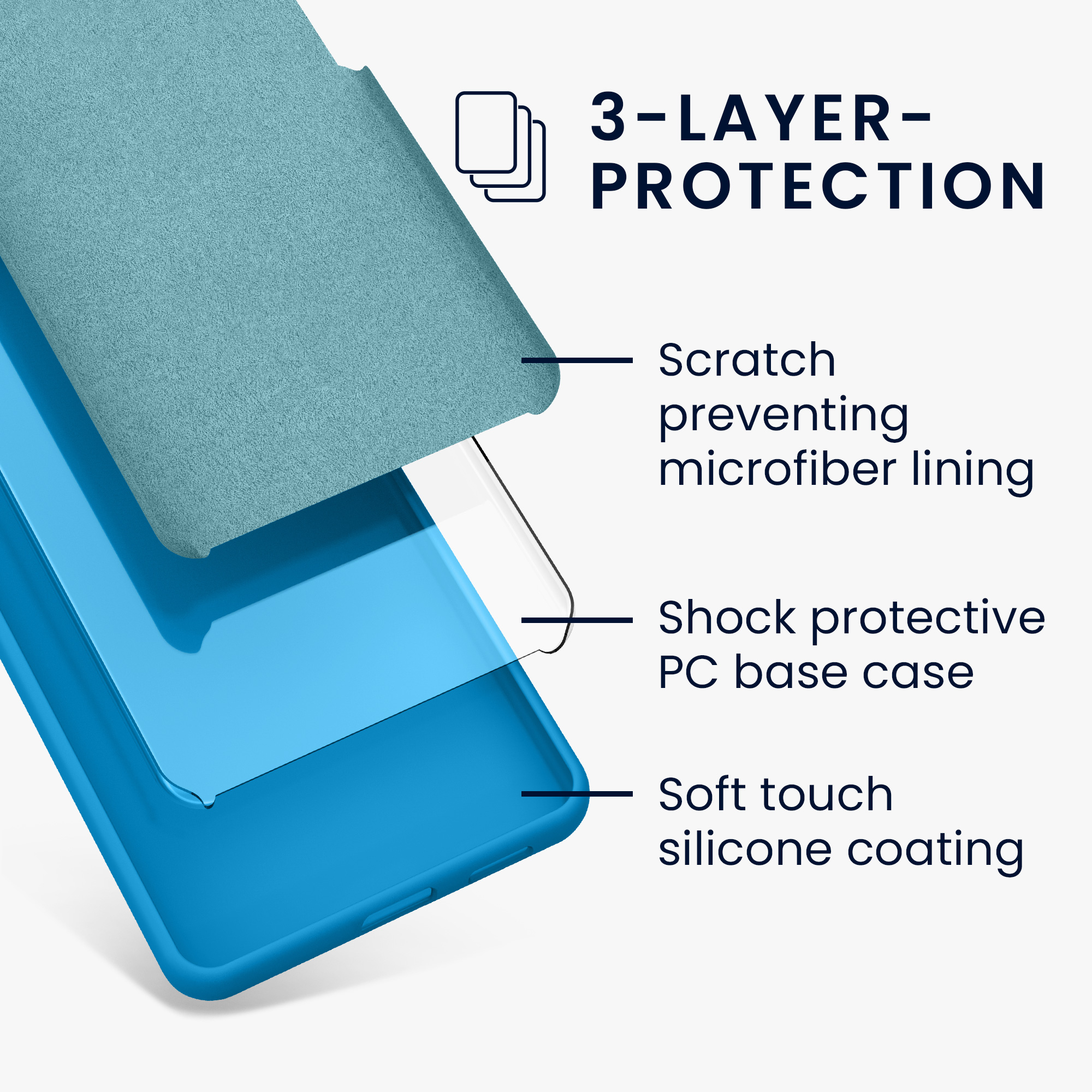 Silikonový kryt kwmobile pro Google Pixel 8a - Radiant Blue
