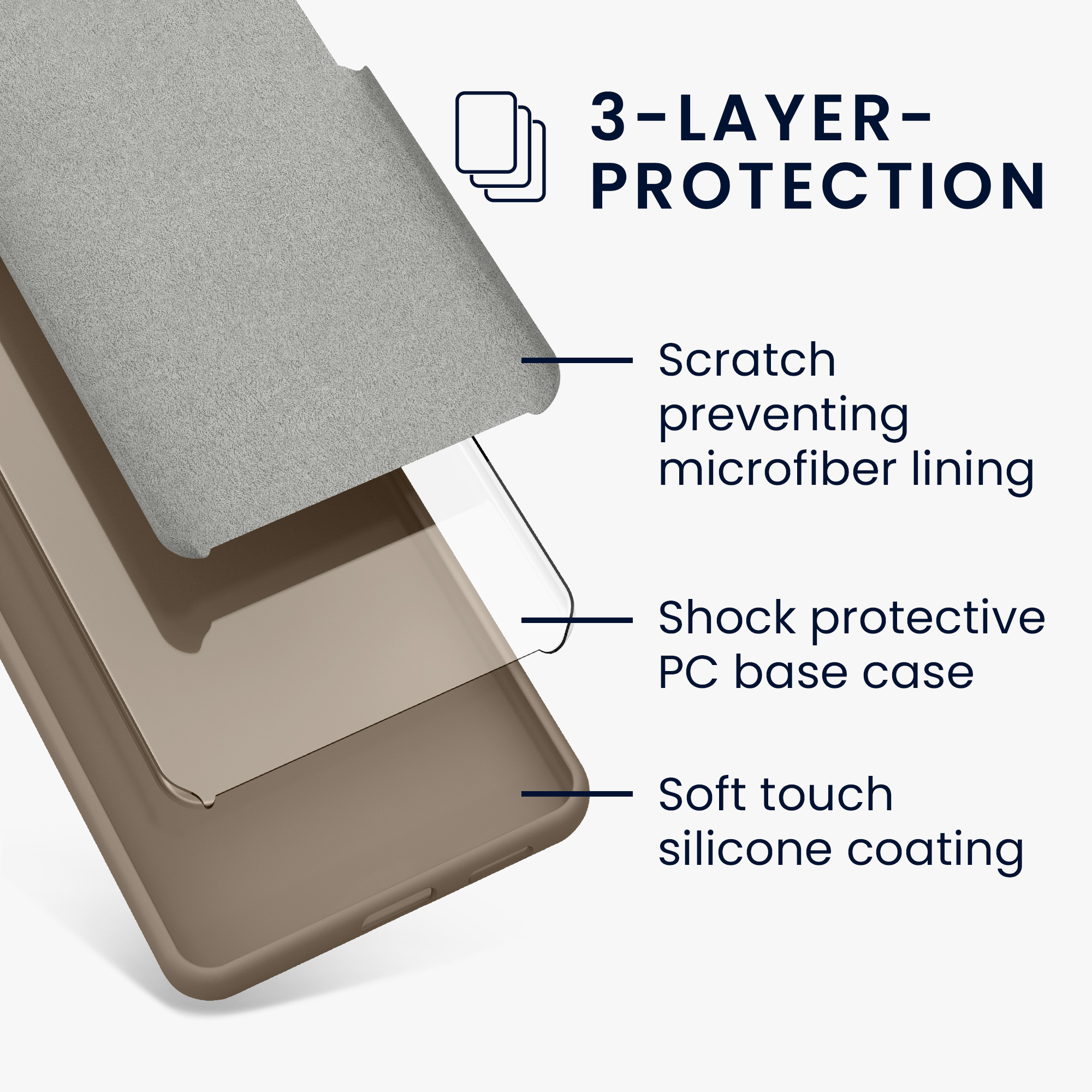 Silikonový kryt kwmobile pro Google Pixel 8a - Taupe