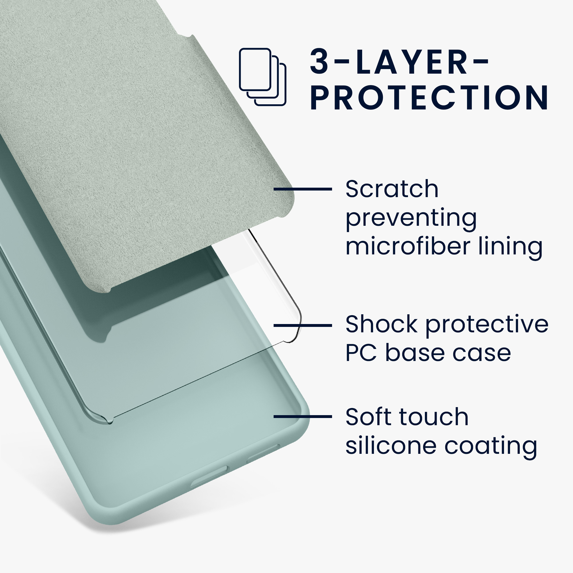 Silikonový kryt kwmobile pro Google Pixel 8a - Mint Matte