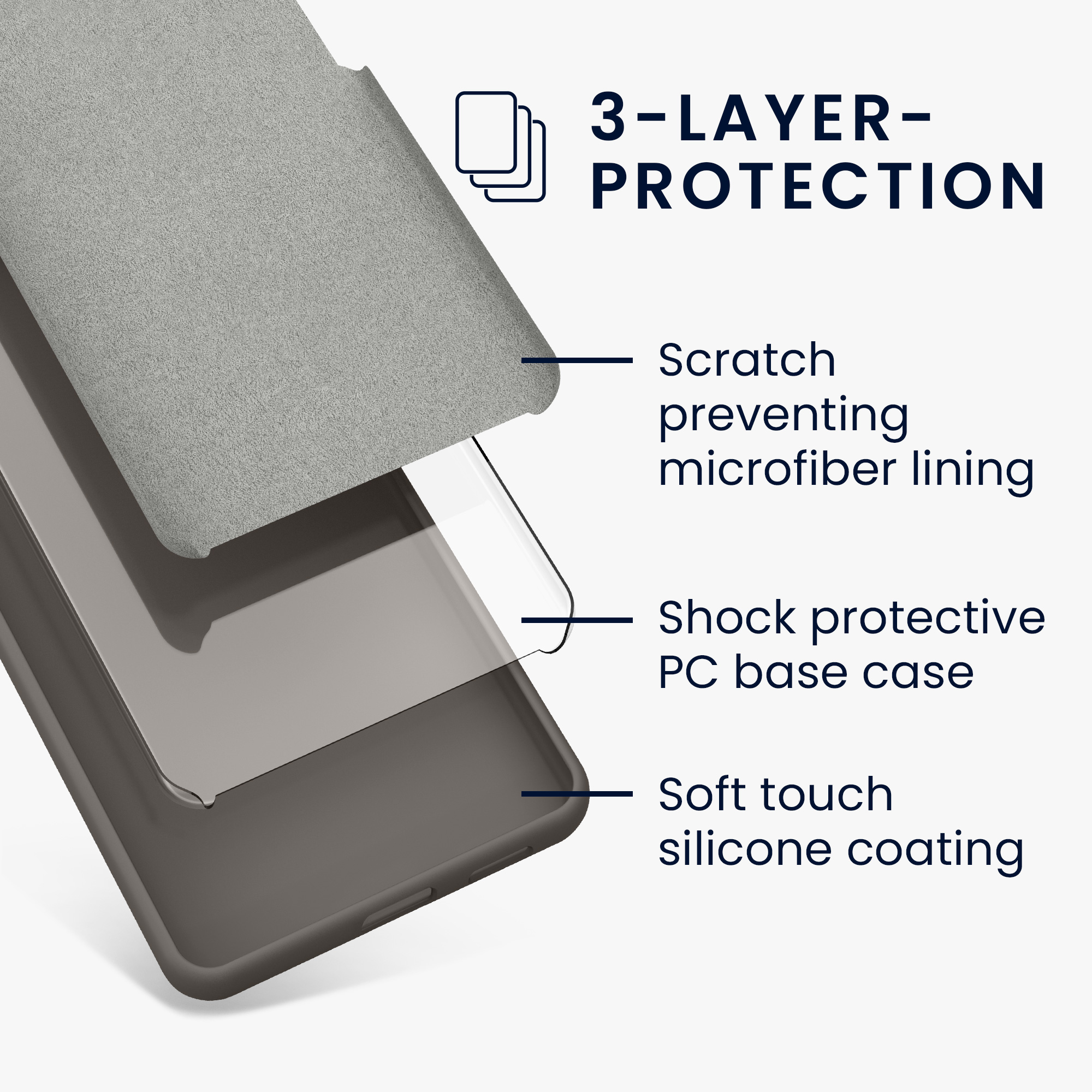 Silikonový kryt kwmobile pro Google Pixel 8a - šedobéžové Stone Dust