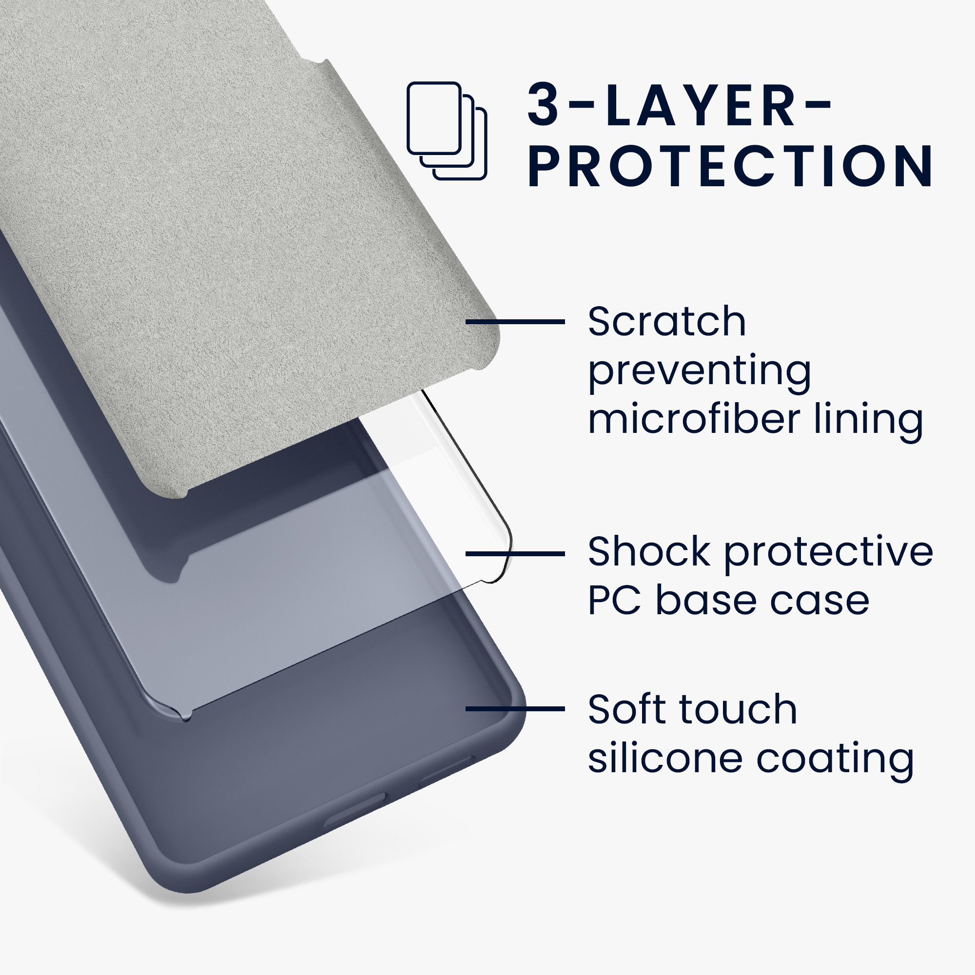 Silikonový kryt kwmobile pro Google Pixel 8a - Blue Grey