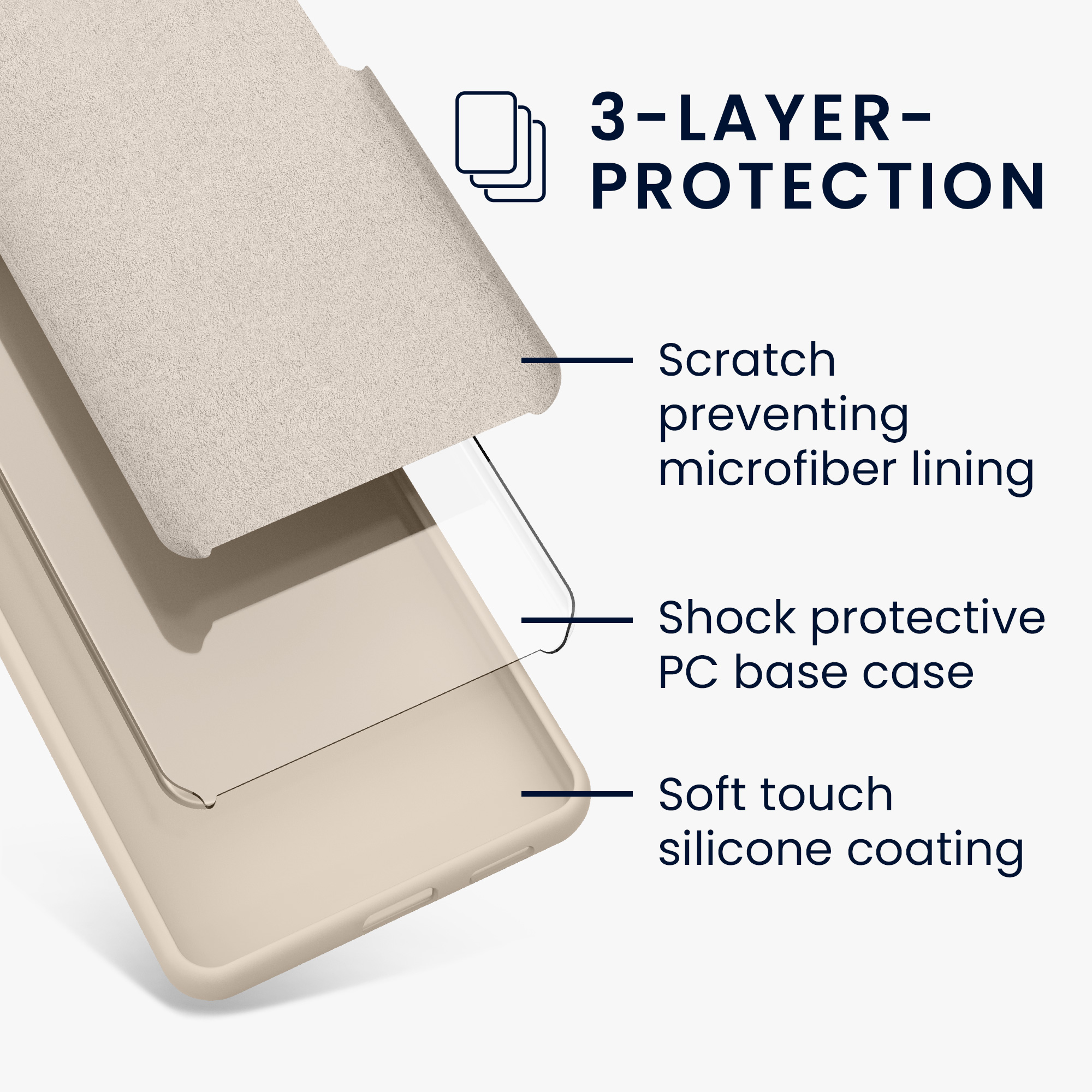Silikonový kryt kwmobile pro Google Pixel 8a - Cream Matte