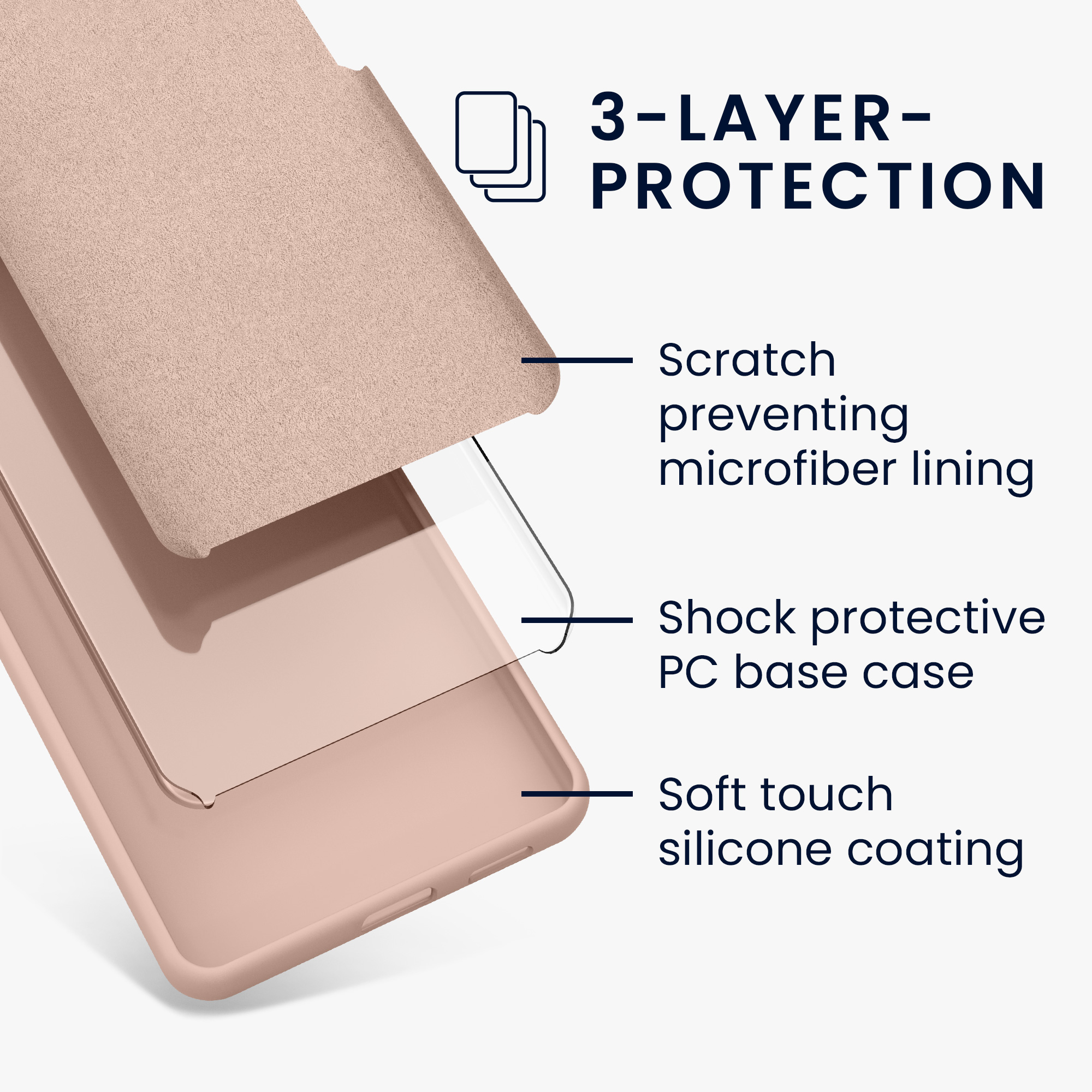 Silikonový kryt kwmobile pro Google Pixel 8a - Dusty Pink