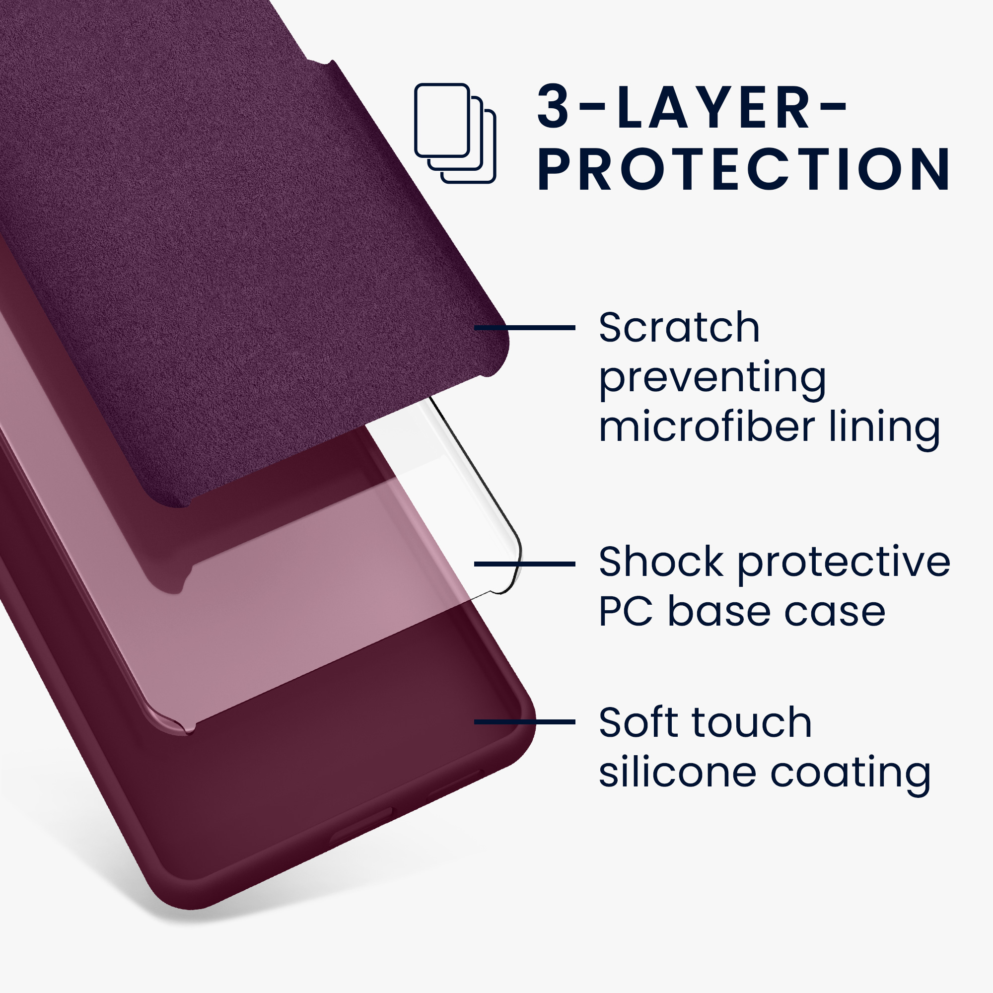 Silikonový kryt kwmobile pro Google Pixel 8a - purpurové Magenta