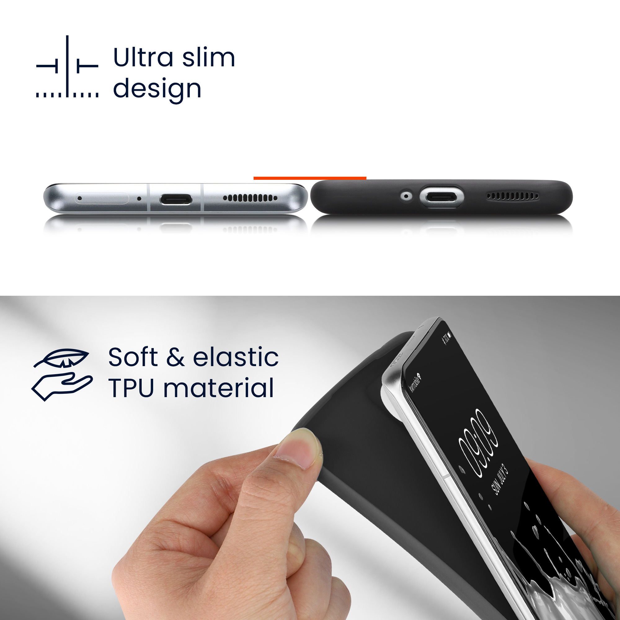 Kryt Xiaomi Redmi Note 13 Pro 5G silikonový TPU modrá kwmobile
