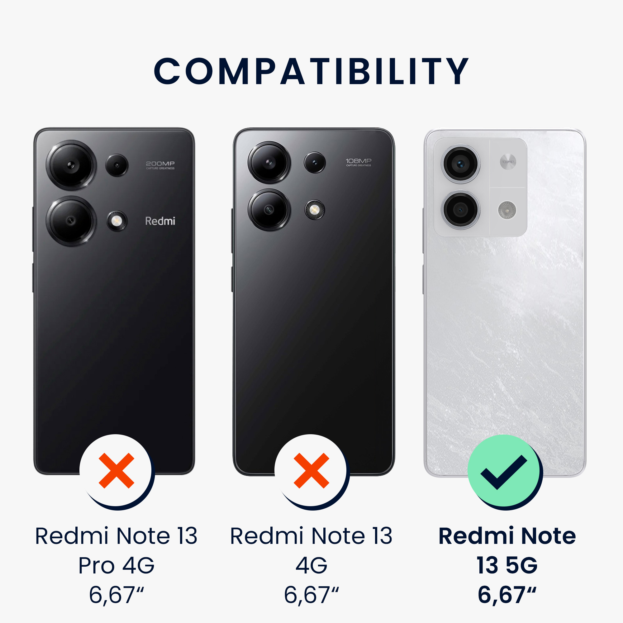Kryt Xiaomi Redmi Note 13 5G metalický TPU modrá kwmobile