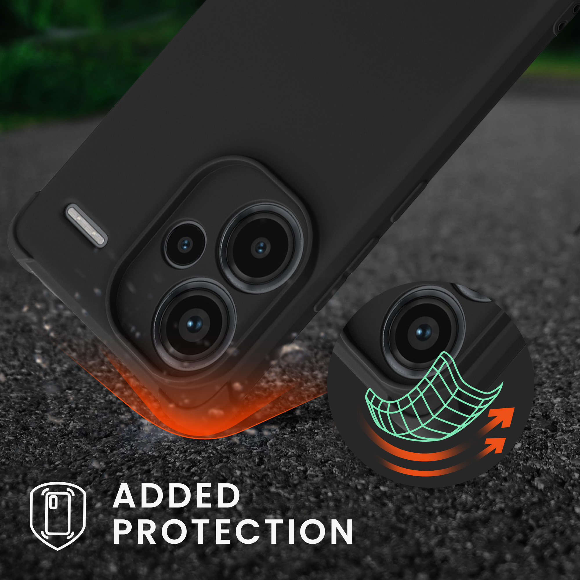 Kryt Xiaomi Redmi Note 13 Pro+ 5G crossbody popruh TPU černá kwmobile